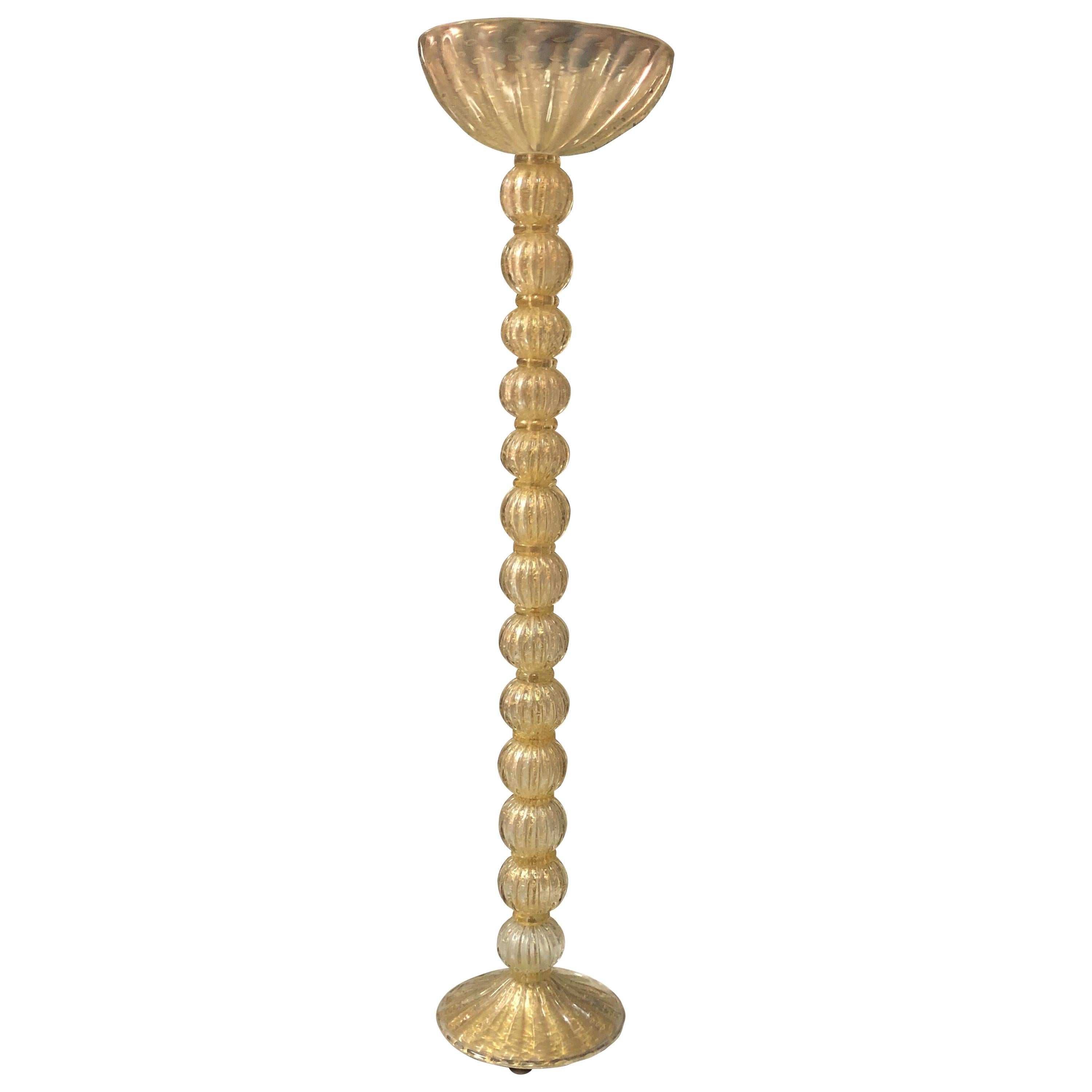 Barovier Murano Art Glass Floor Lamp Torchiere