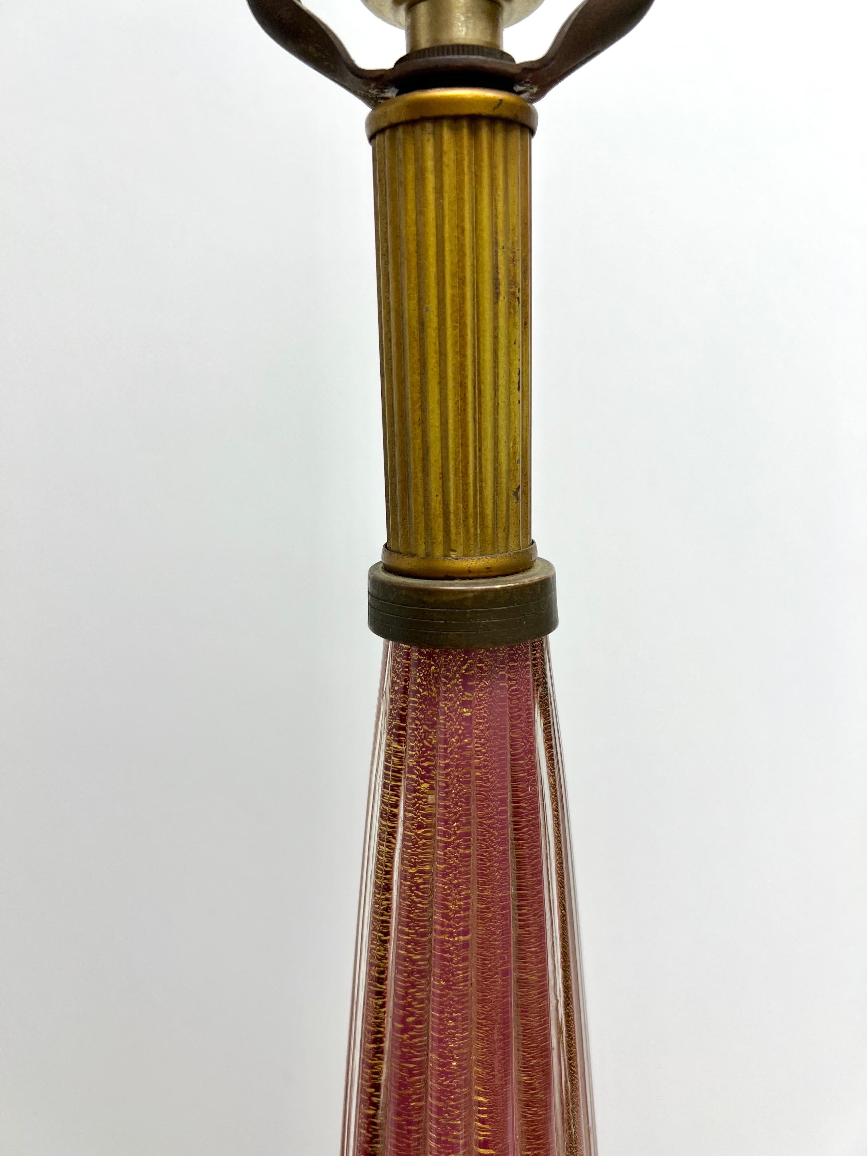 Barovier Murano Art Glass Single Table Lamp 5