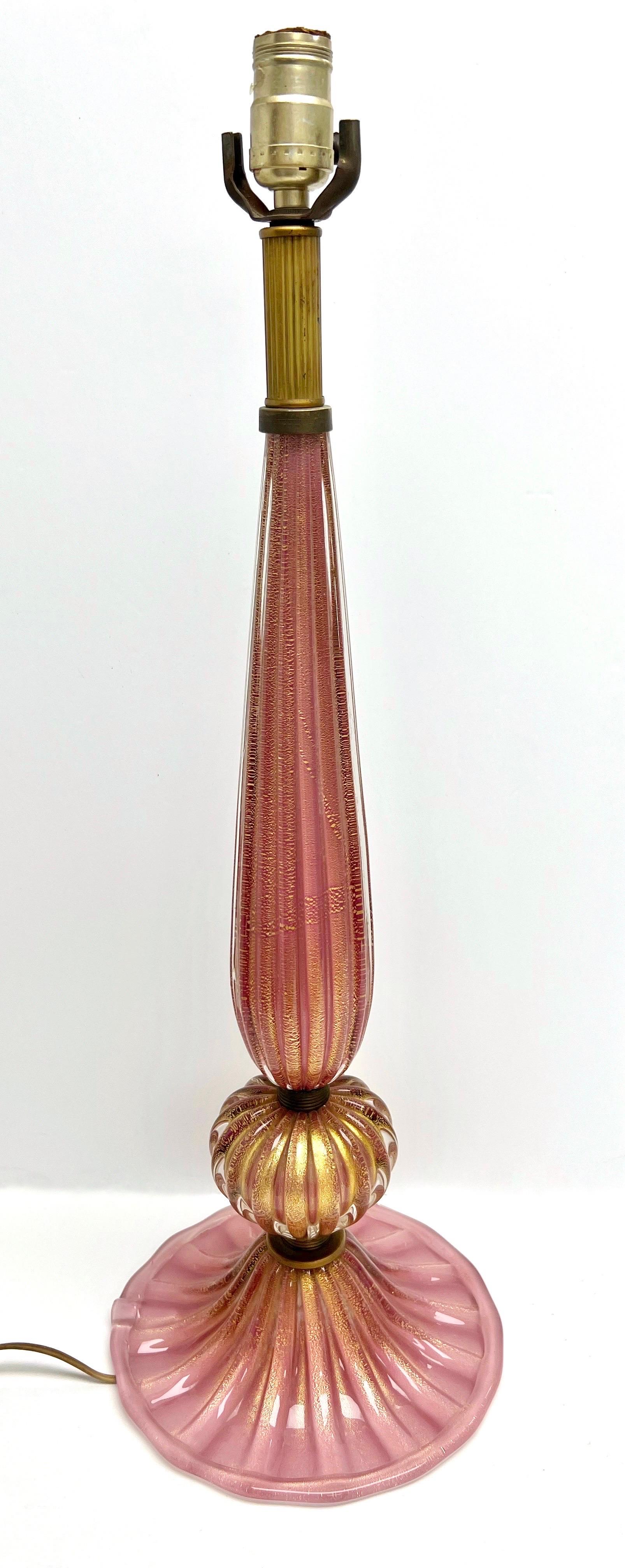 Barovier Murano Art Glass Single Table Lamp 1