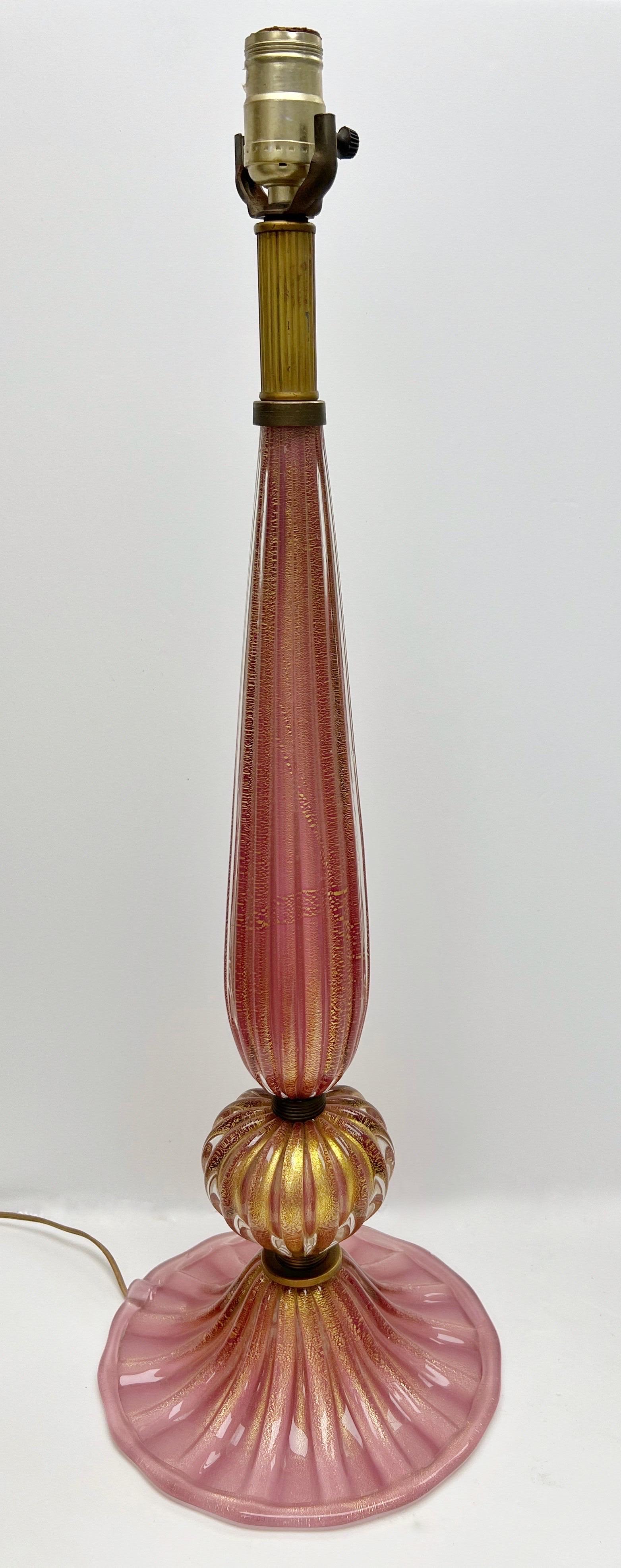 Barovier Murano Art Glass Single Table Lamp 3