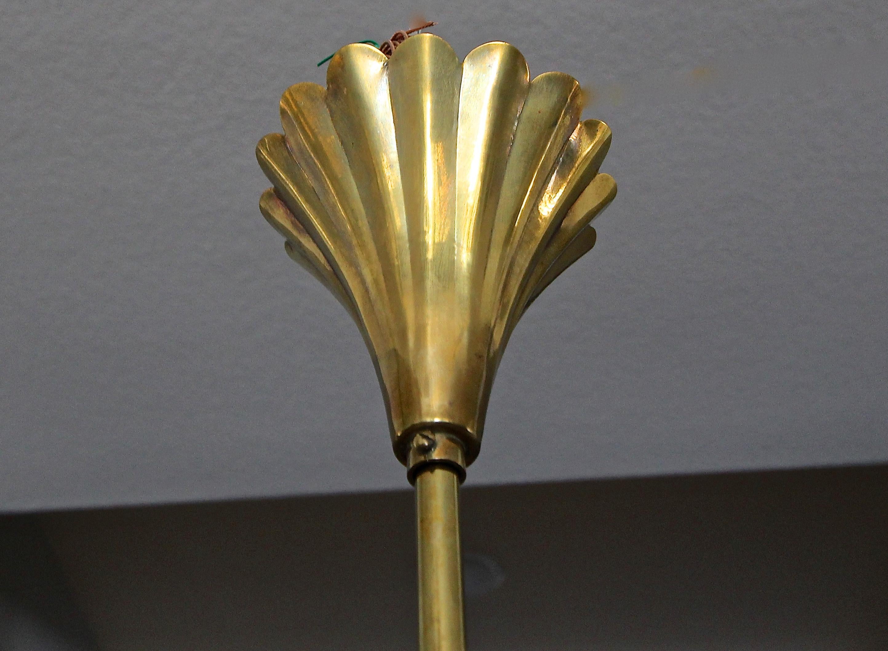 Barovier Murano Glass Brass Chandelier or Pendant  7