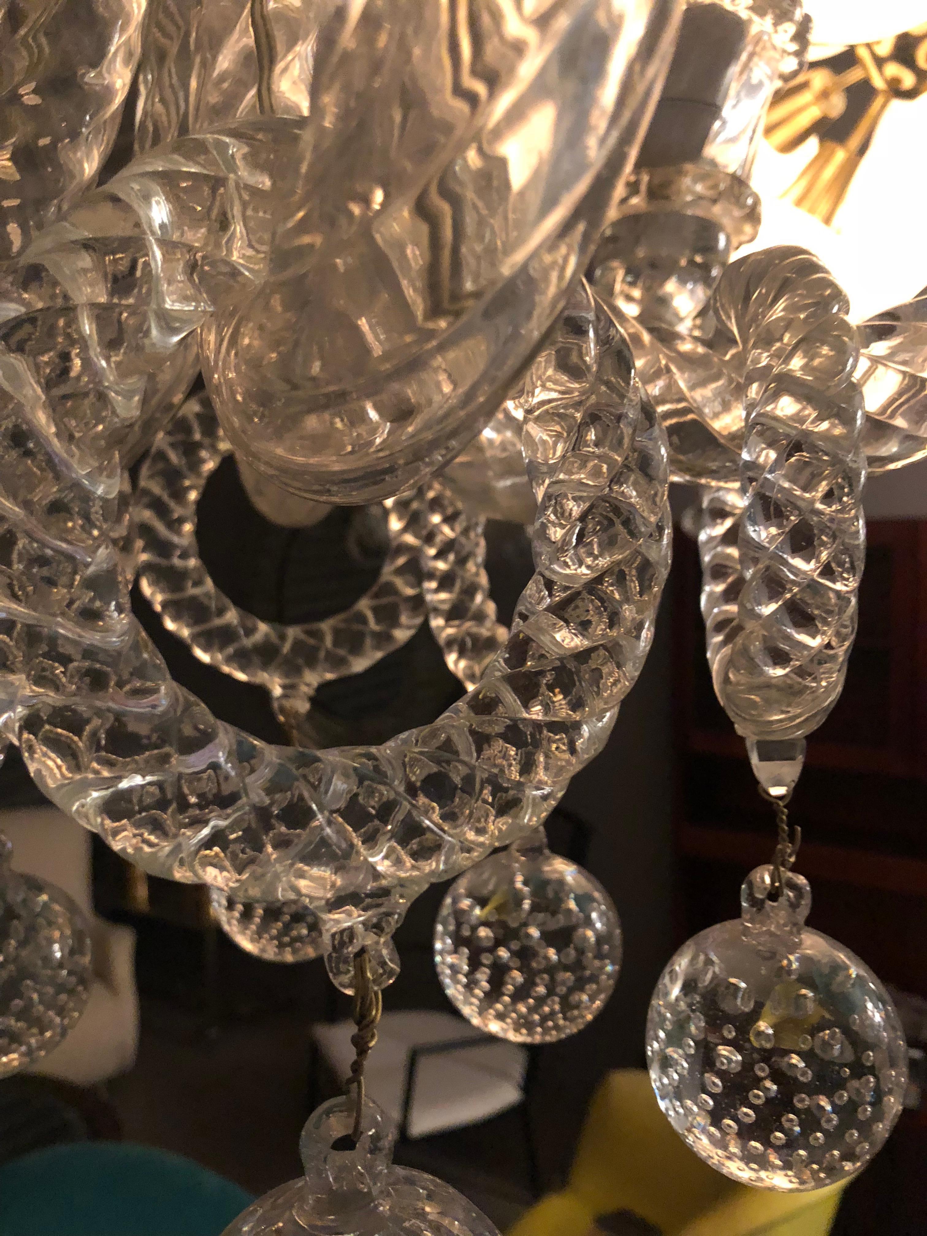 Mid-20th Century Barovier Murano Glass Chandelier