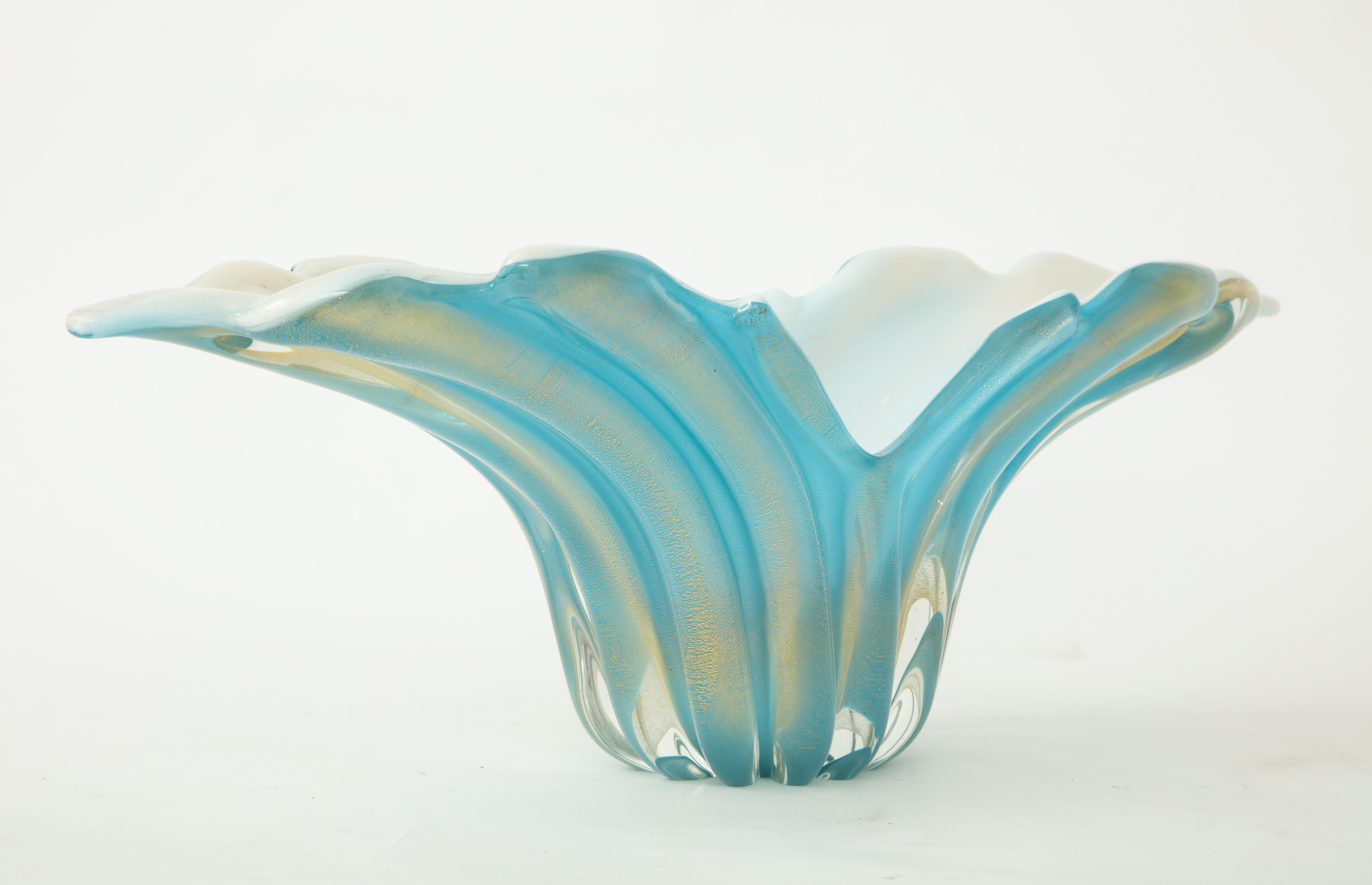 Barovier Murano Glass Turquoise Vessel 6
