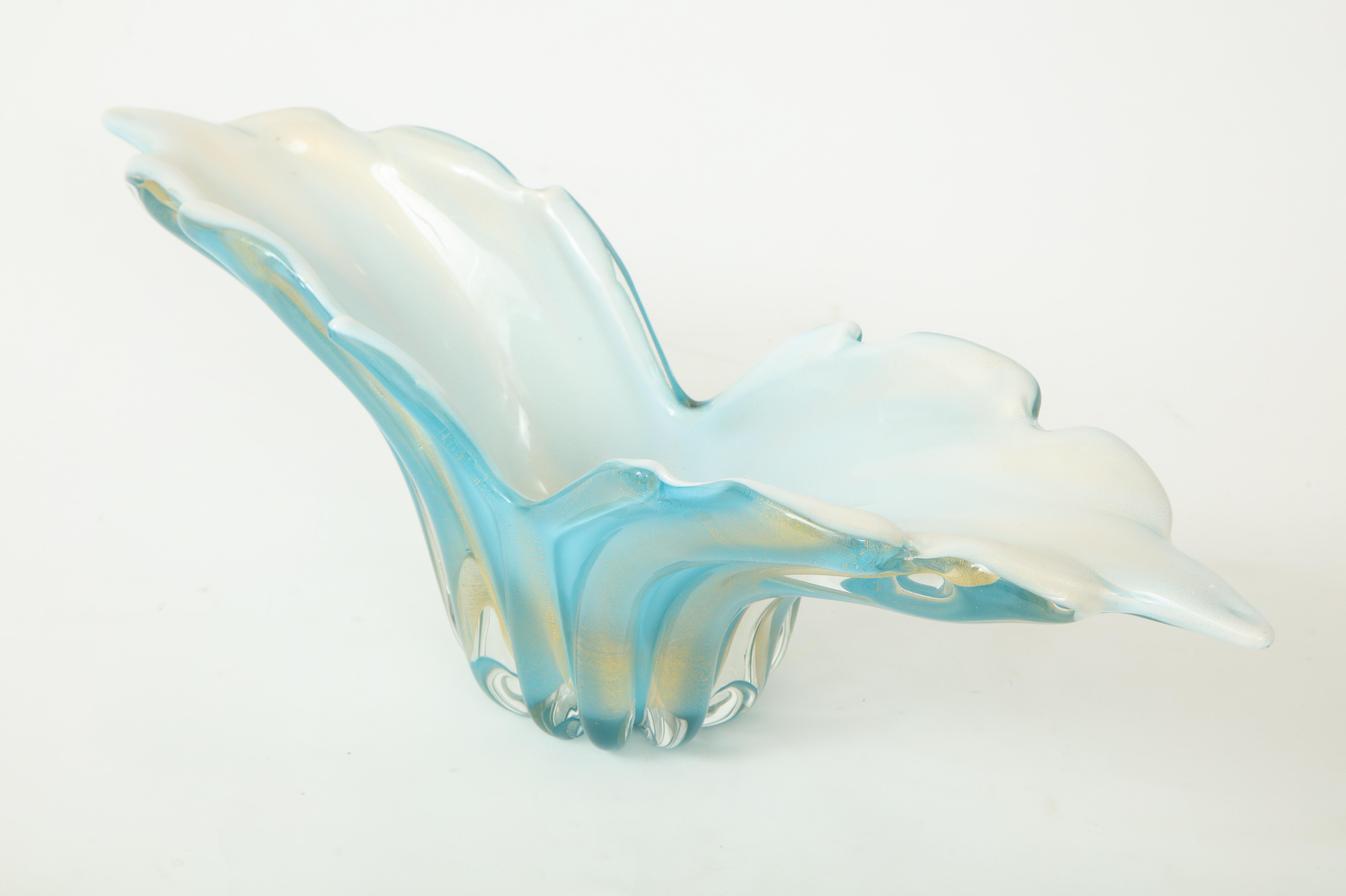 Barovier Murano Glass Turquoise Vessel 1