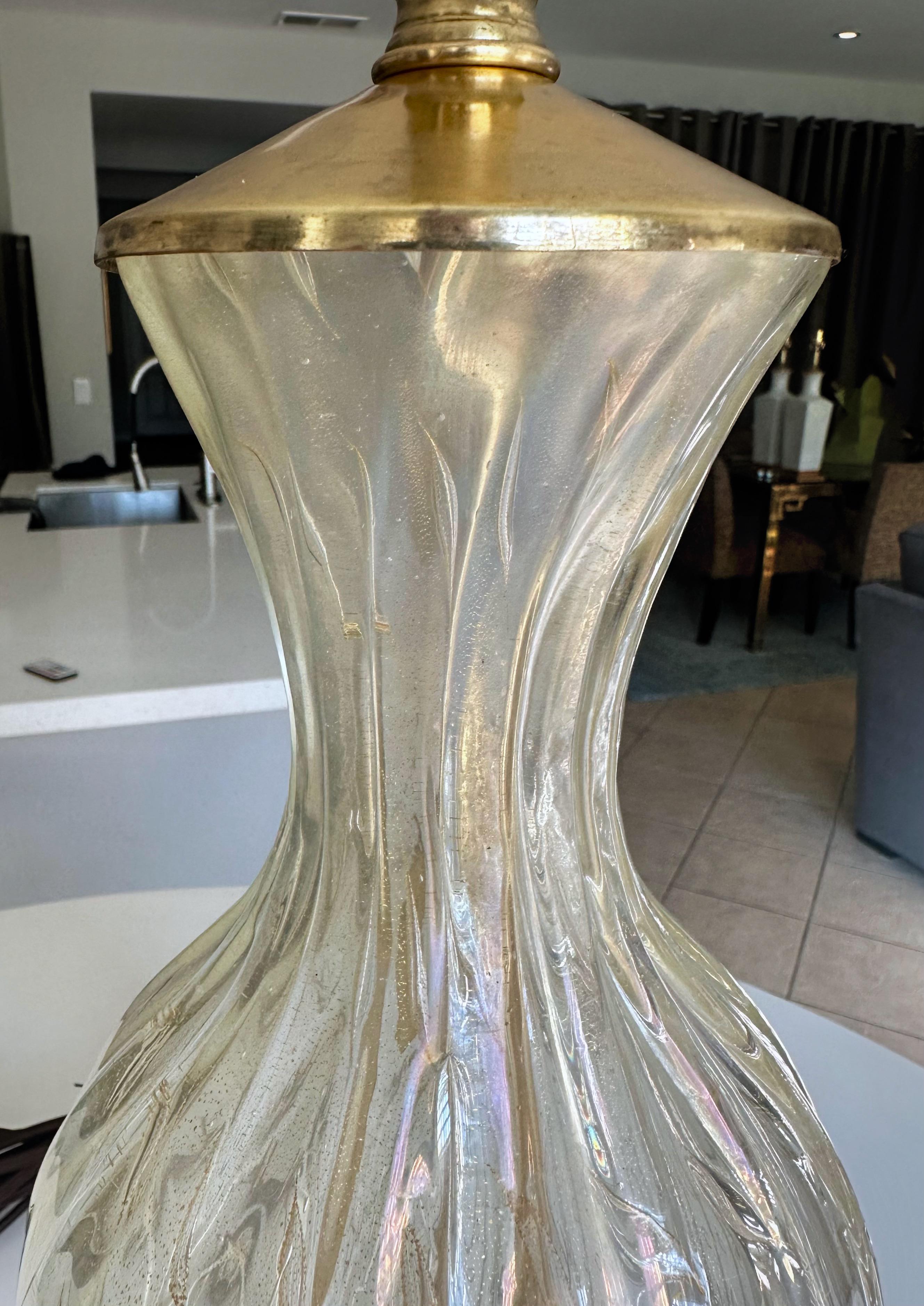 Barovier Murano Gold & Bubbles Table Lamp For Sale 6