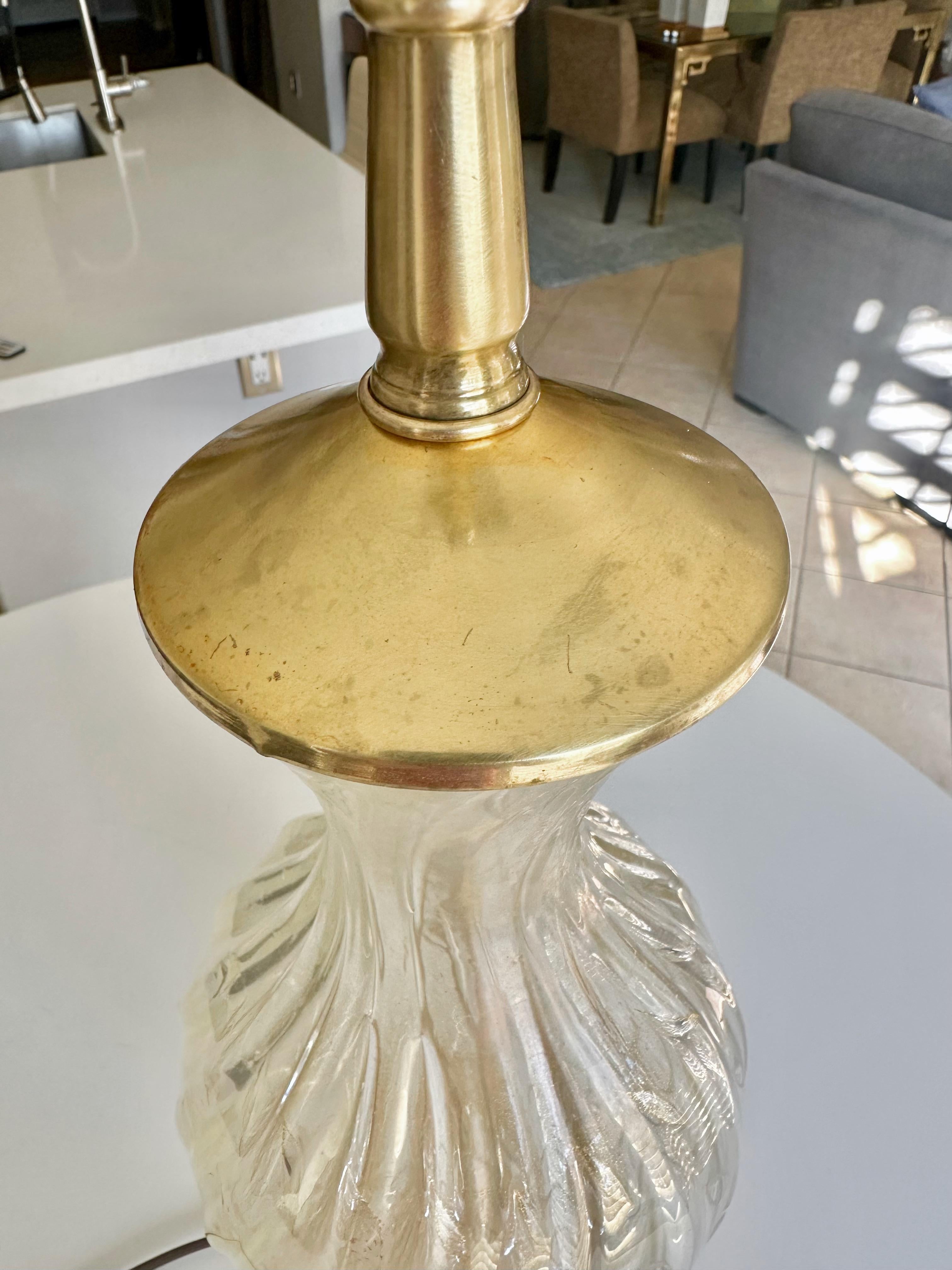 Barovier Murano Gold & Bubbles Table Lamp For Sale 8