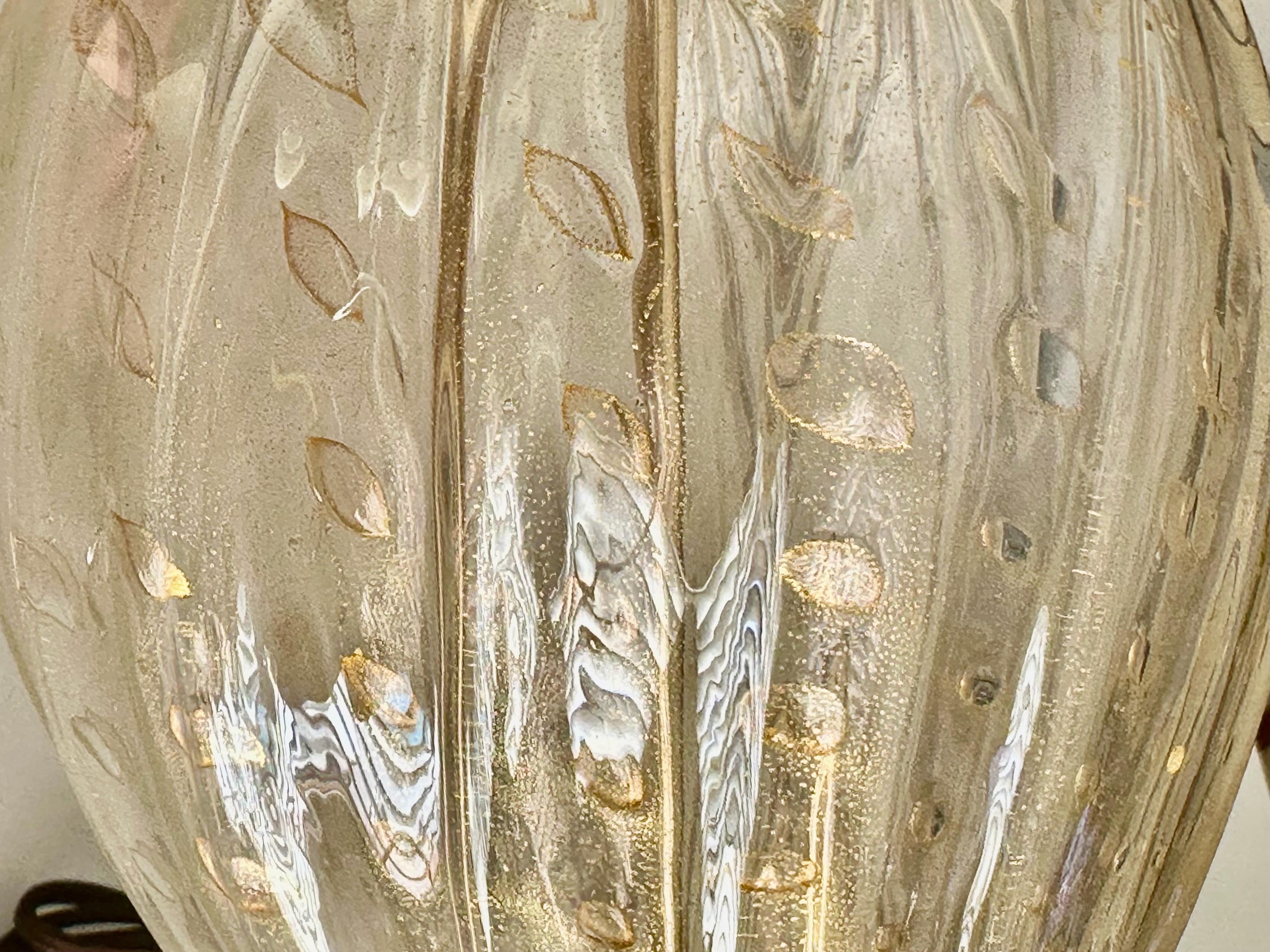 Barovier Murano Gold & Bubbles Table Lamp For Sale 9