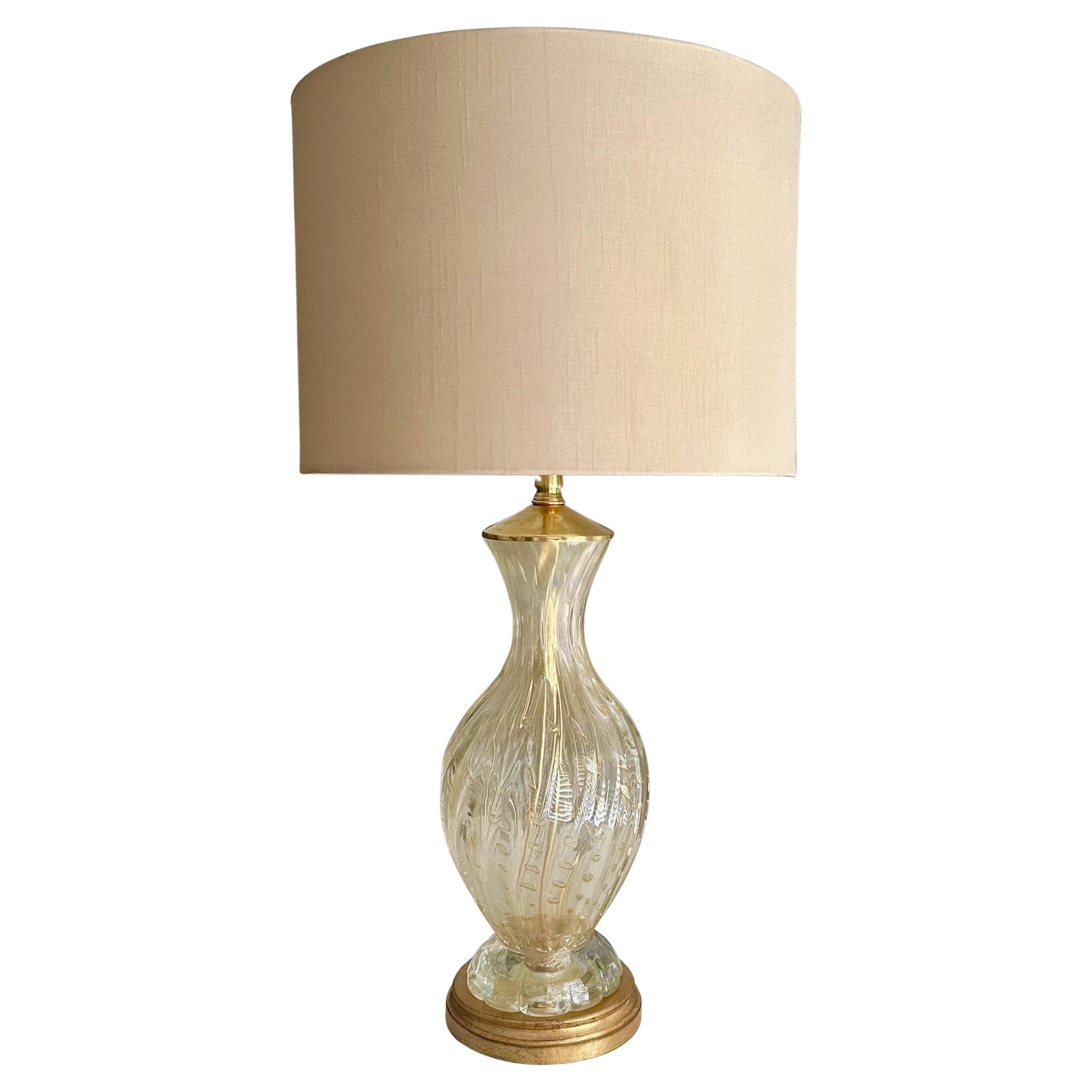 Barovier Murano Gold & Bubbles Table Lamp