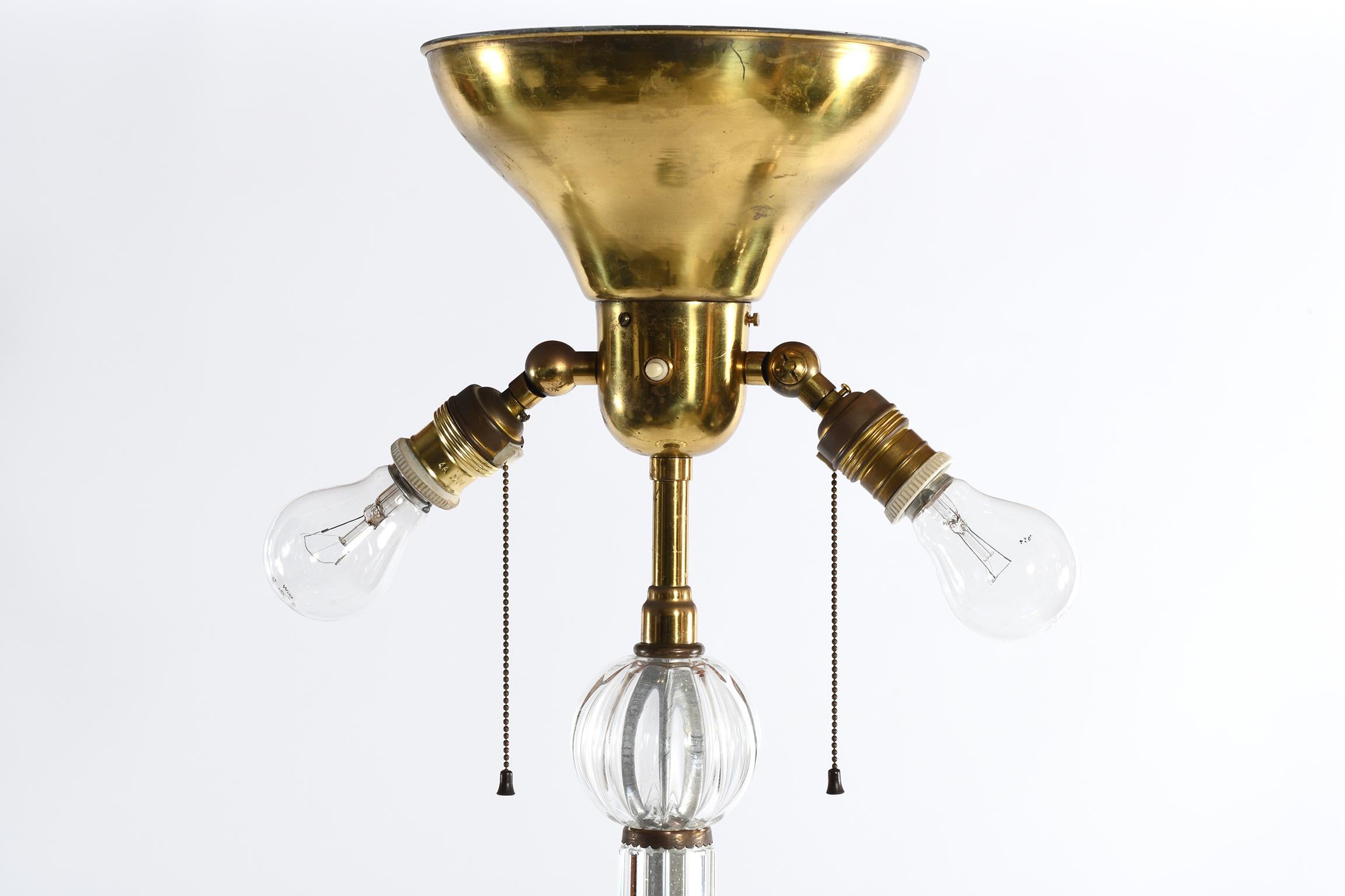Barovier Murano Midcentury Italian Blown Transparent Glass Floor Lamp 3