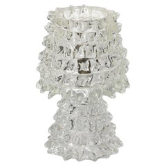 Barovier Murano Rostrato Glass and Brass Table Lamp, Italy 1940s