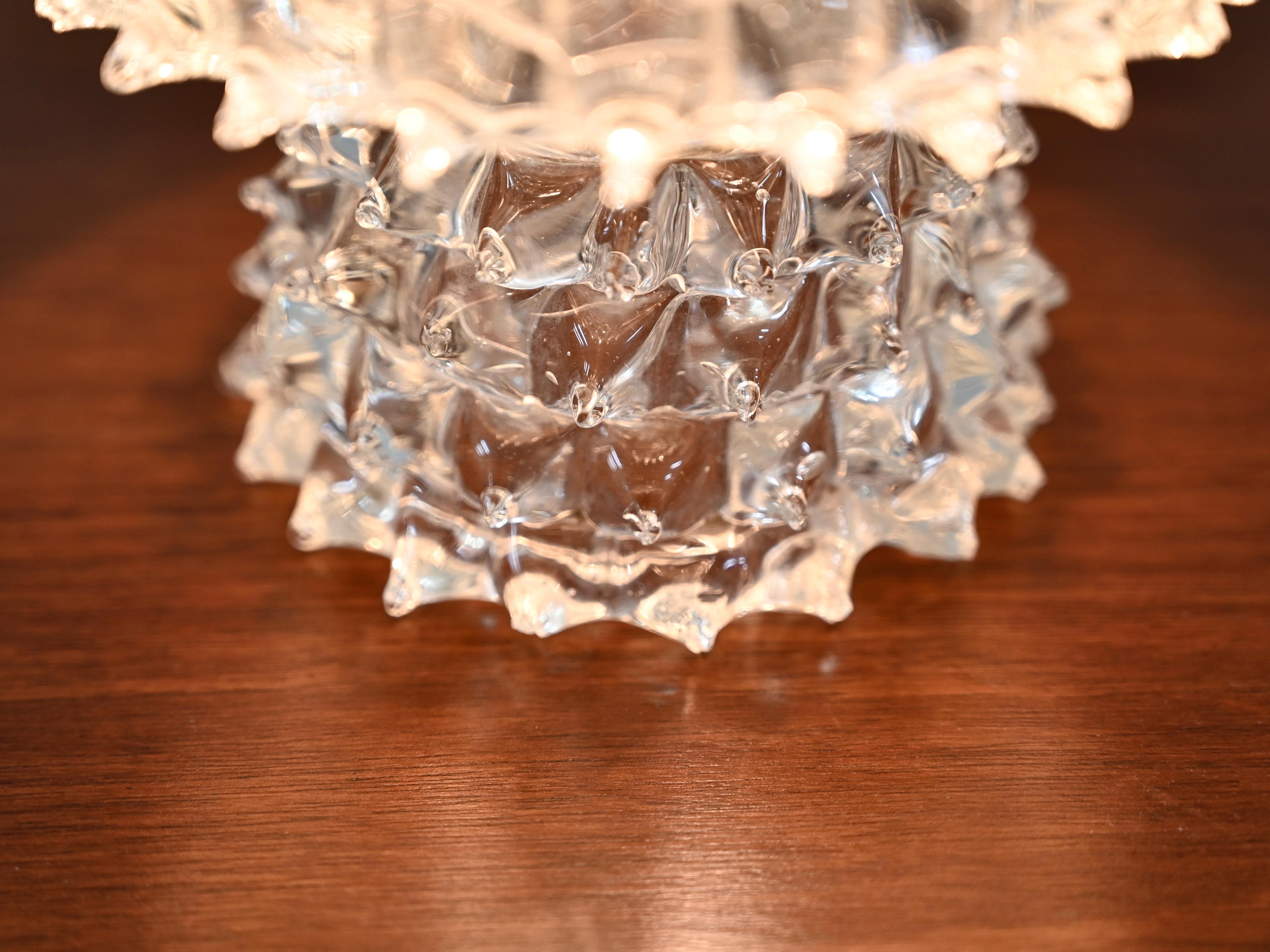 Lampada da tavolo in vetro di Murano e ottone 