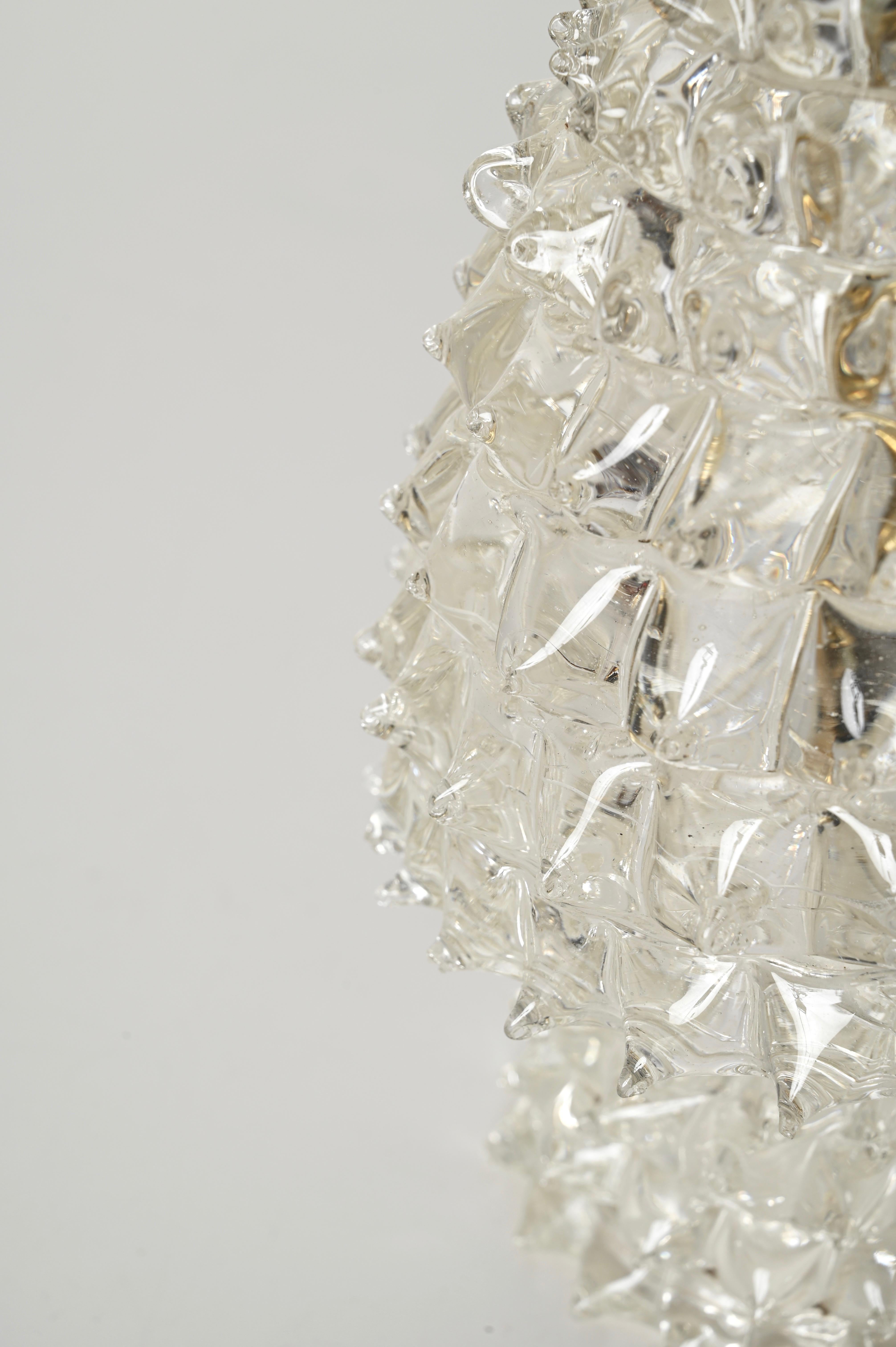 Lampada da tavolo in vetro di Murano e ottone 