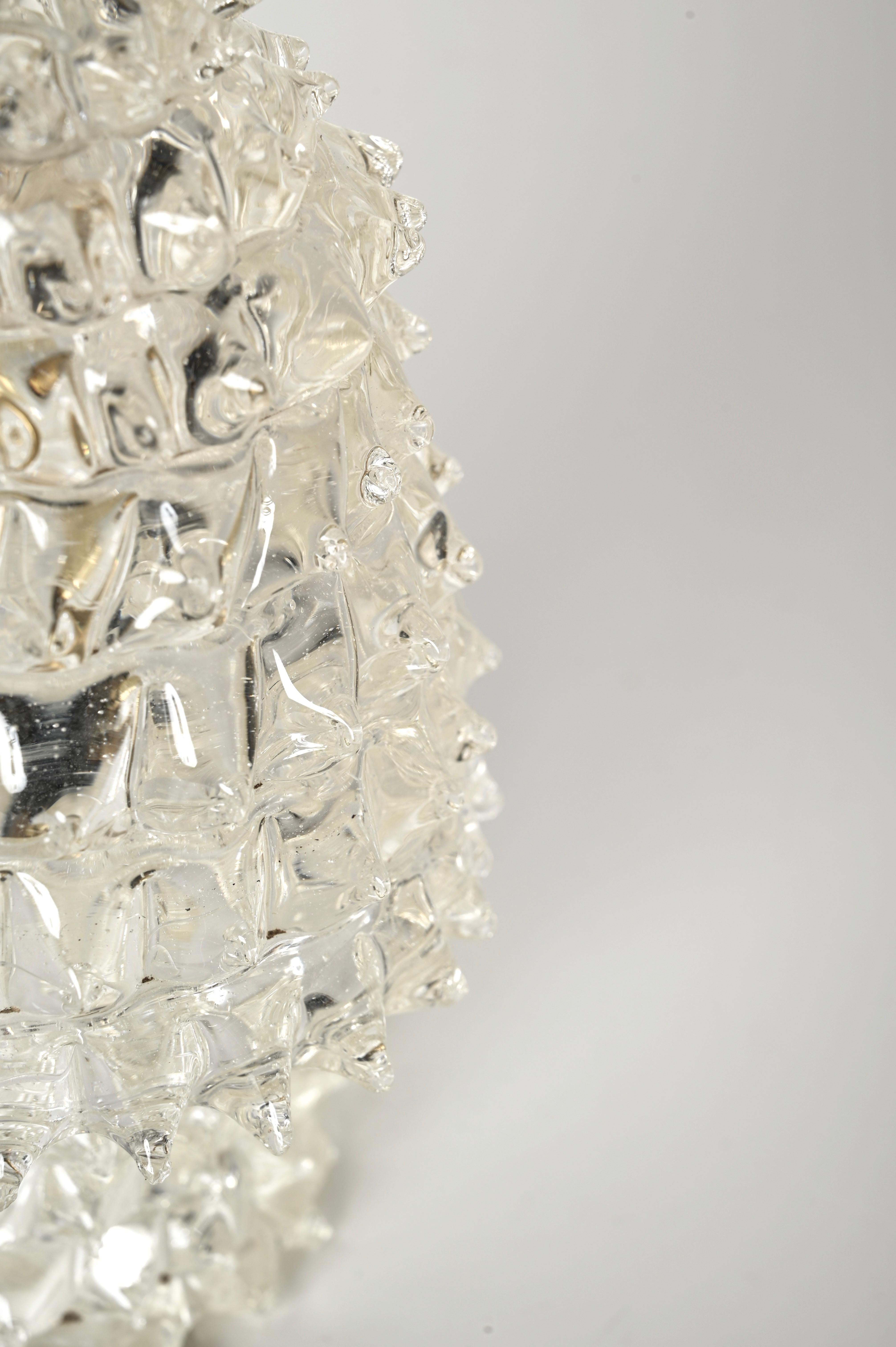 Lampada da tavolo in vetro di Murano e ottone 