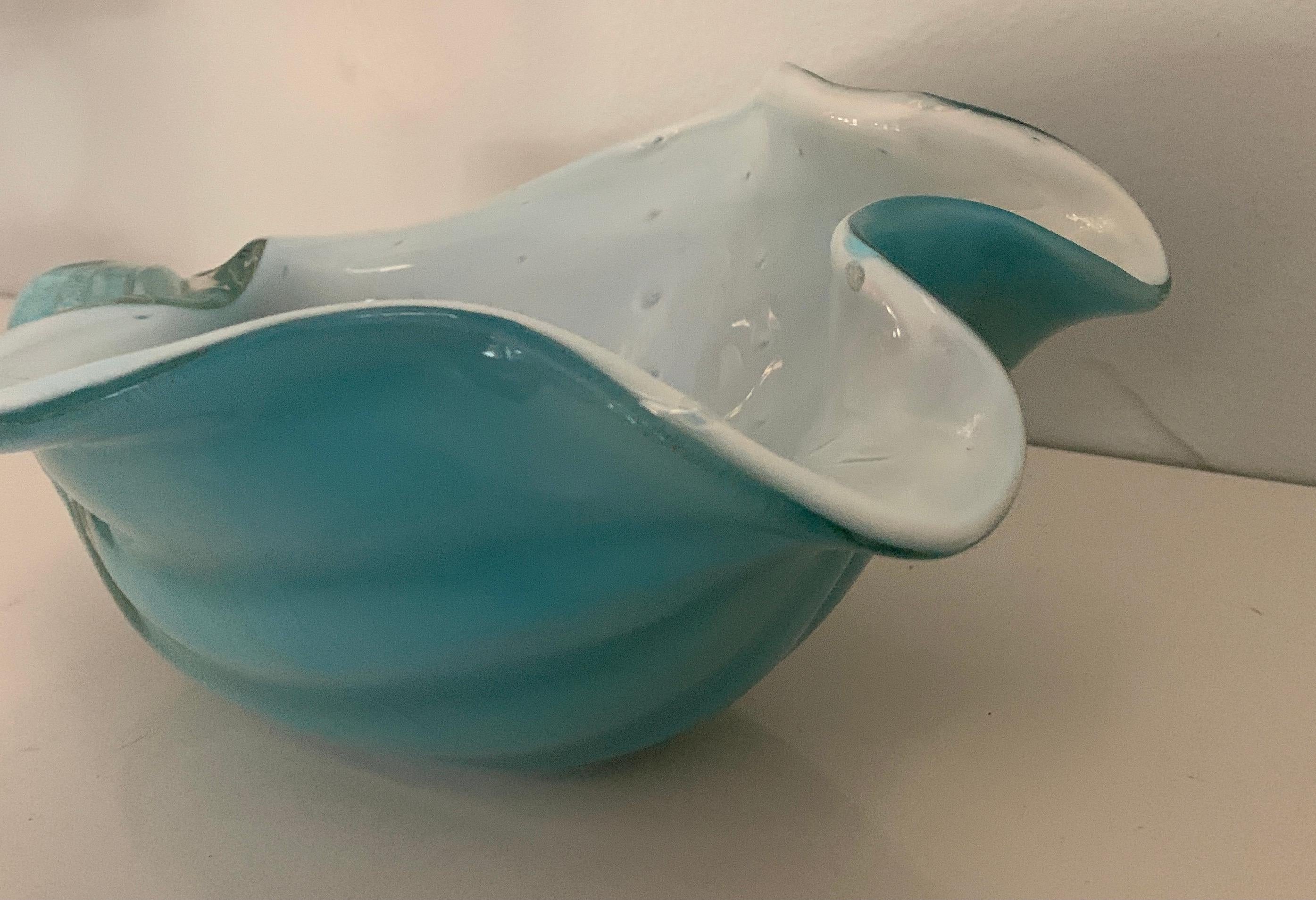 murano glass shell bowl