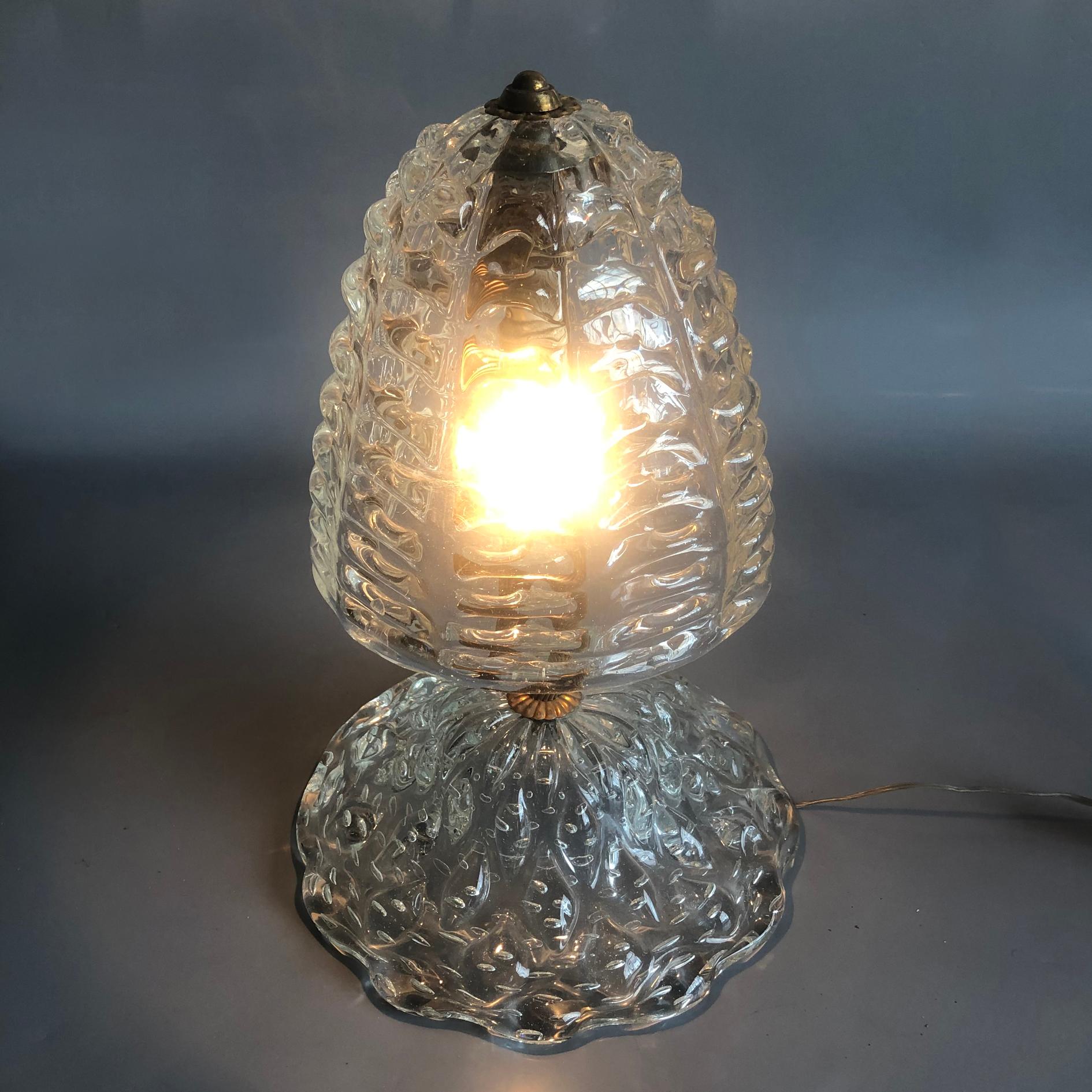 Barovier Murano Table Lamp, Italy, 1940s For Sale 3