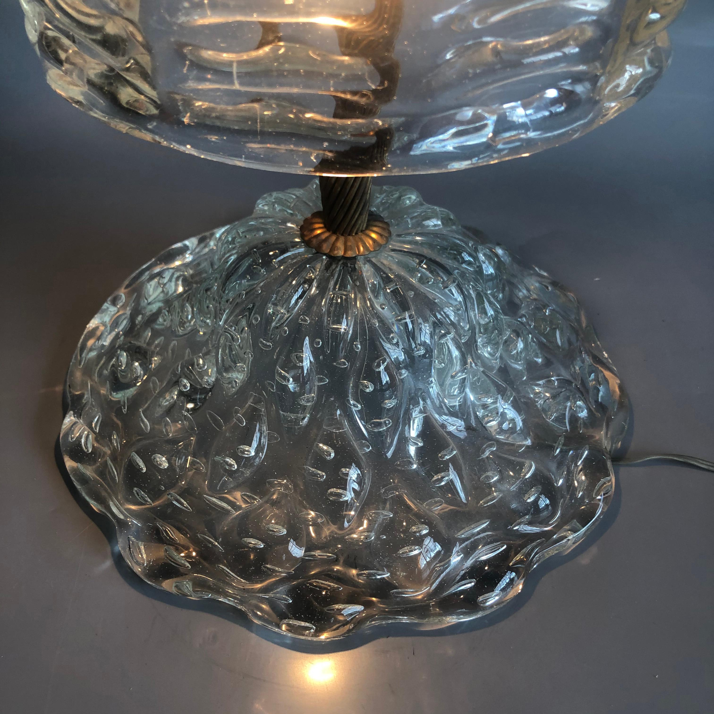 Barovier Murano Table Lamp, Italy, 1940s For Sale 4