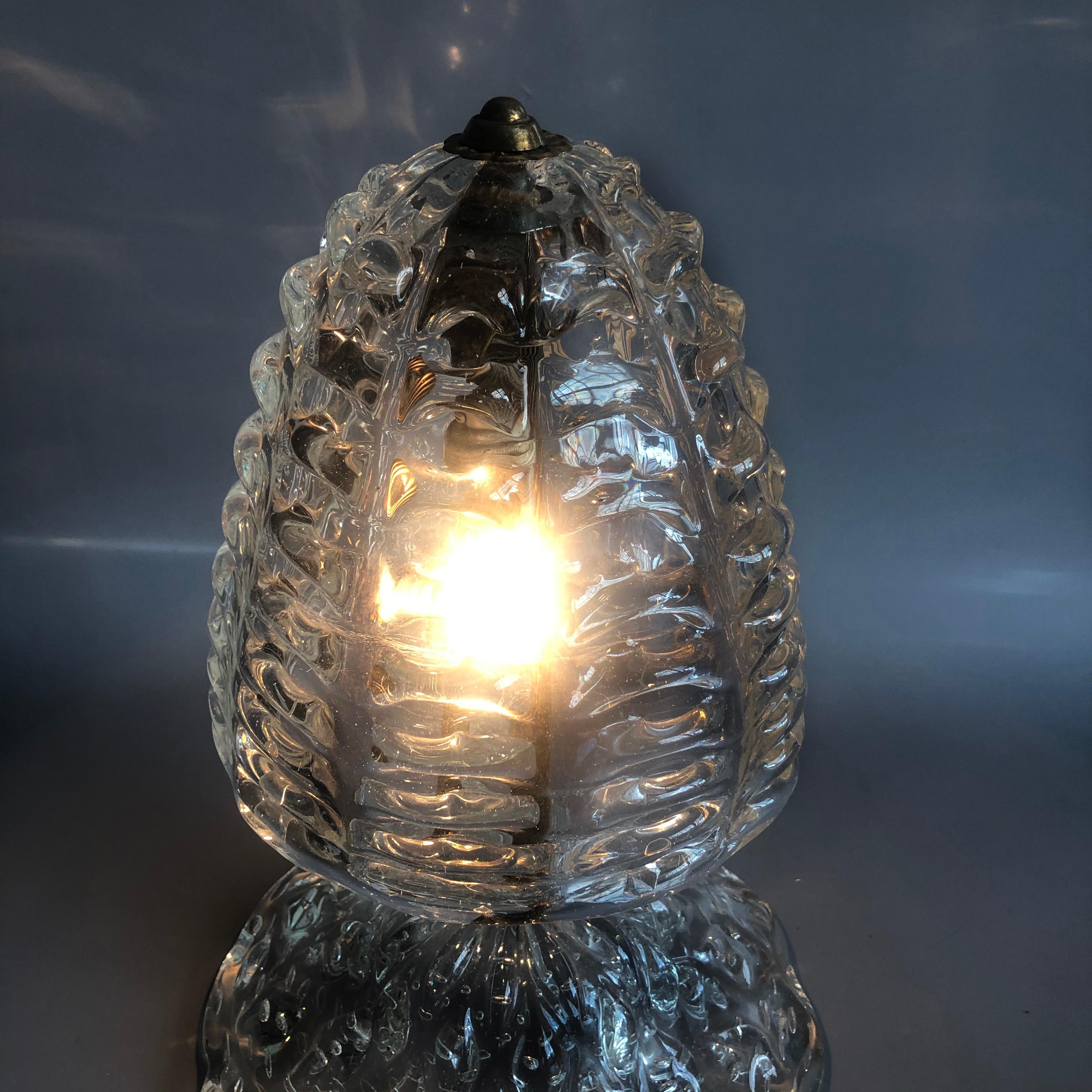 Barovier Murano Table Lamp, Italy, 1940s For Sale 5