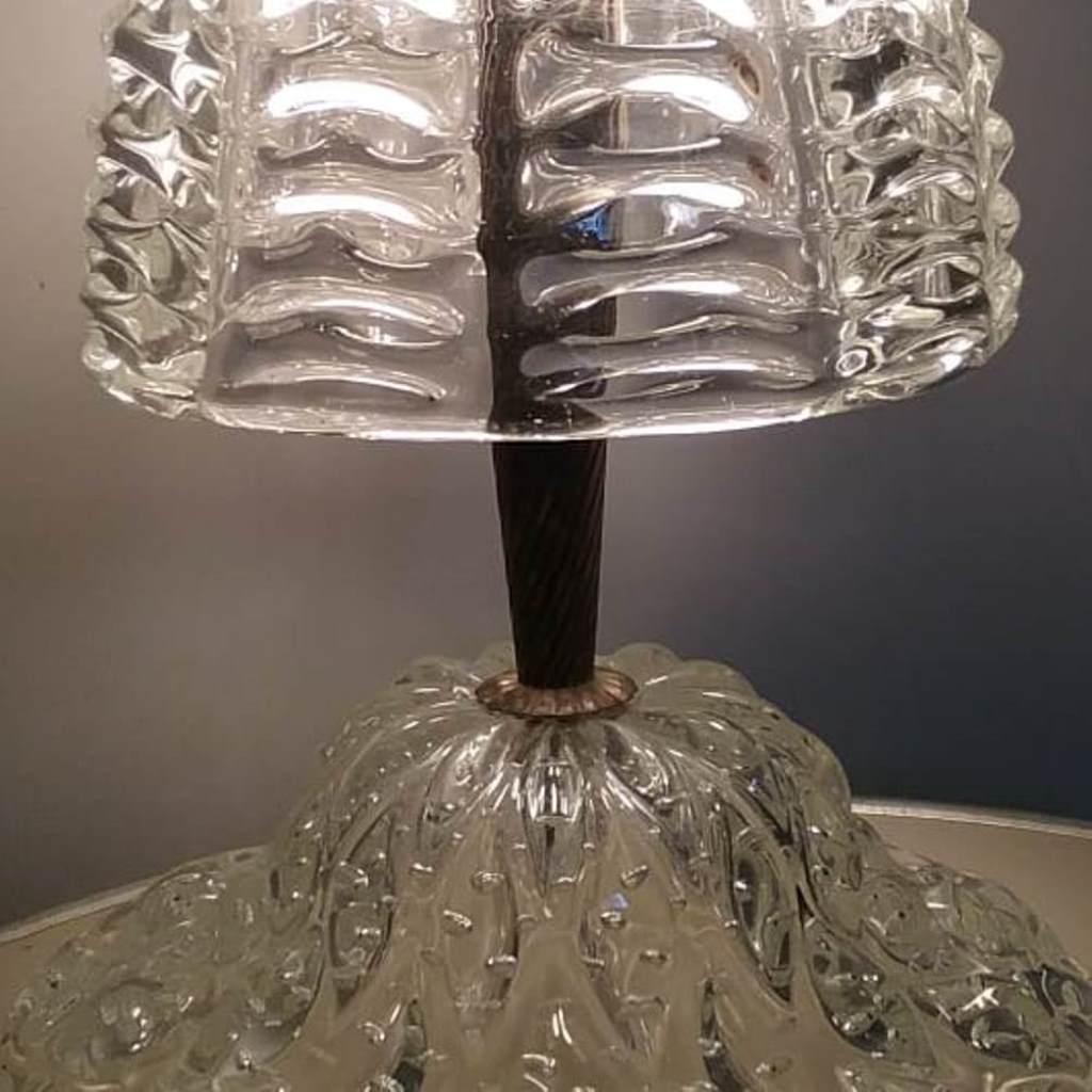 Mid-20th Century Barovier Murano Table Lamp, Italy, 1940s For Sale