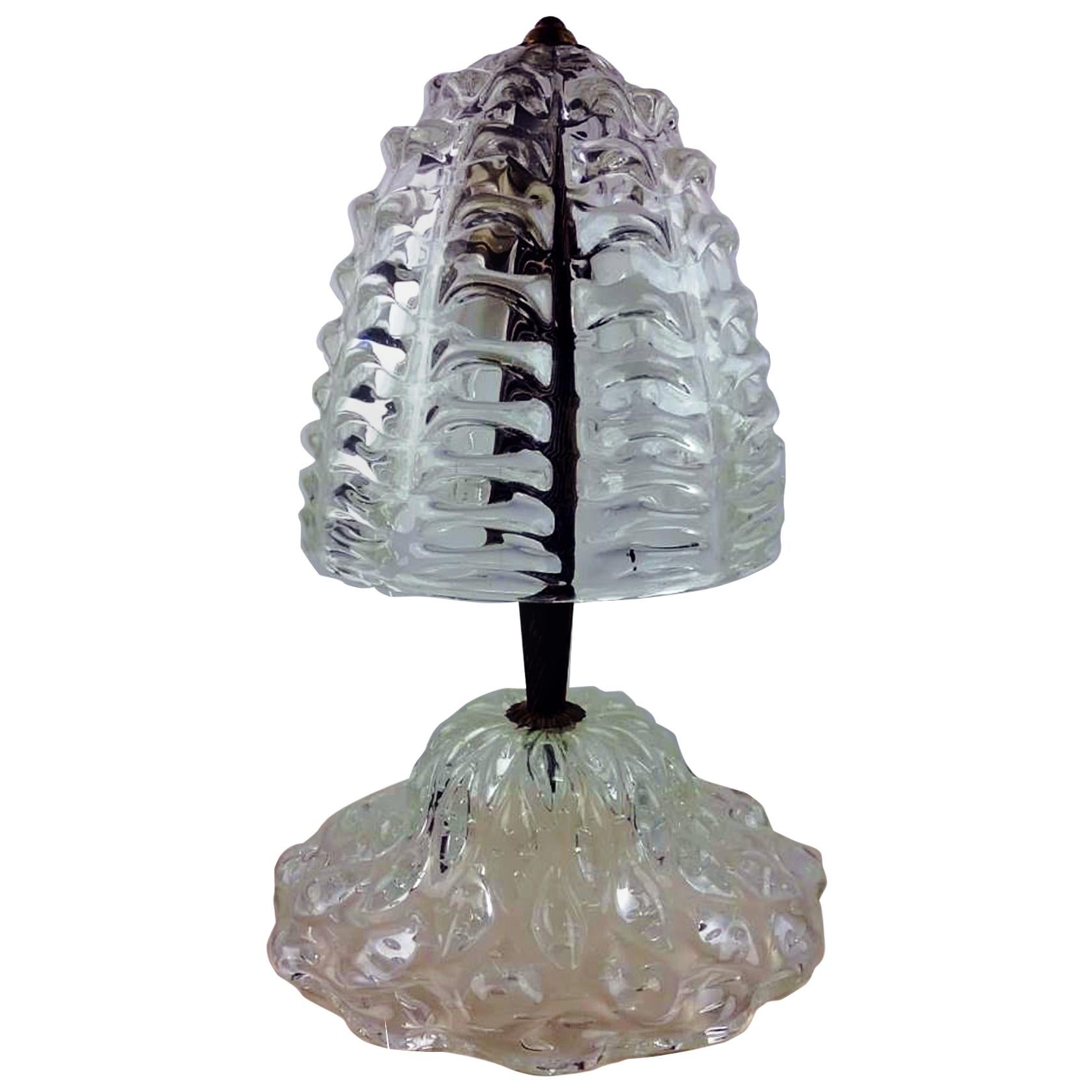 Barovier Murano Table Lamp, Italy, 1940s For Sale