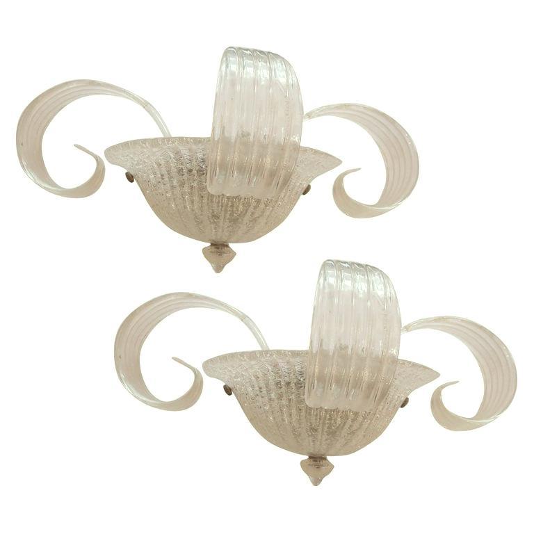 Barovier Murano Wall Sconces For Sale
