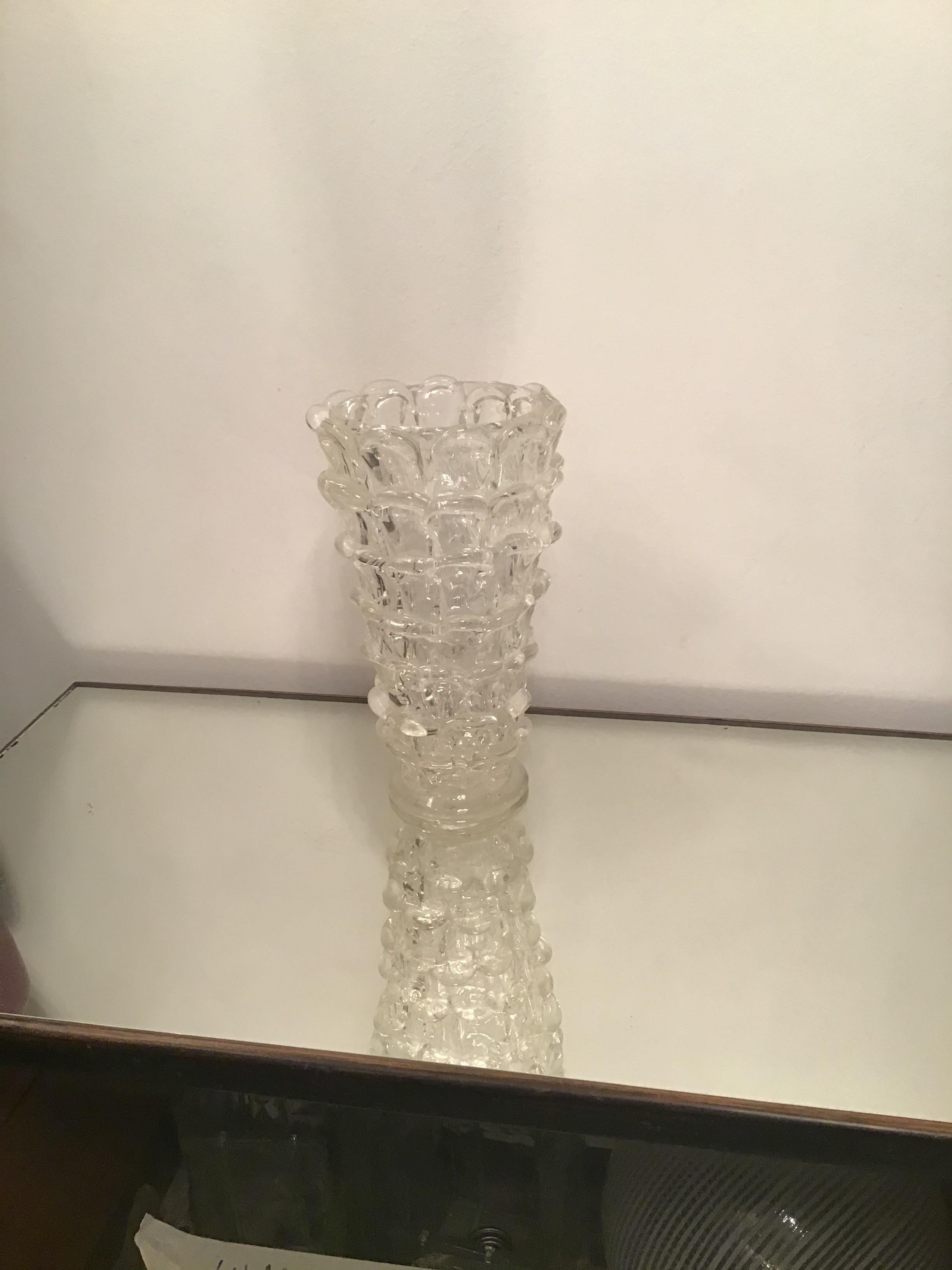 Barovier orecchiette vase en verre de Murano 1940 Italie en vente 5