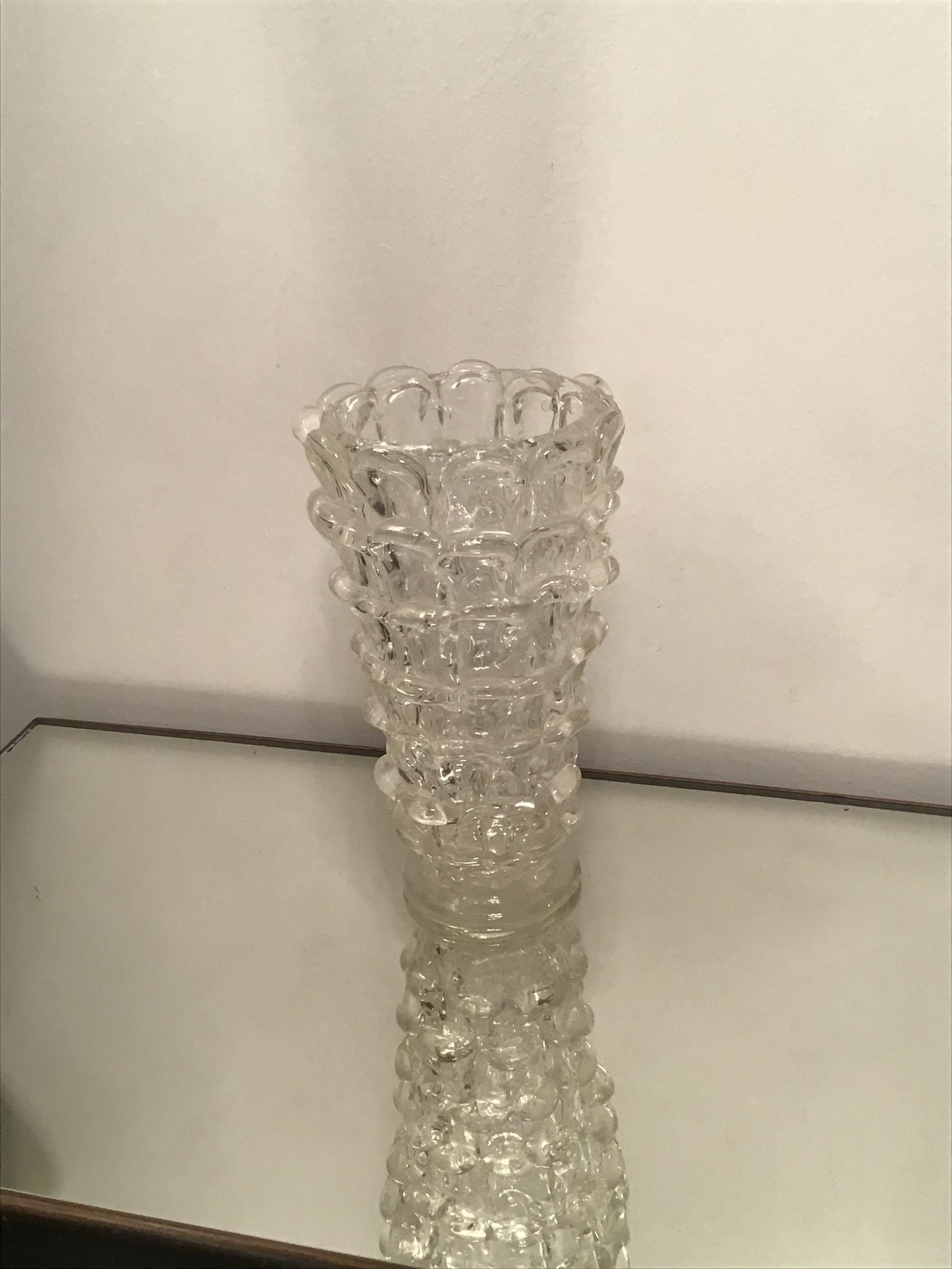 Barovier “orecchiette vase” Murano Glass 1940 Italy For Sale 3