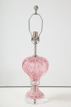 Barovier Pink Diamond Murano Glass Lamps