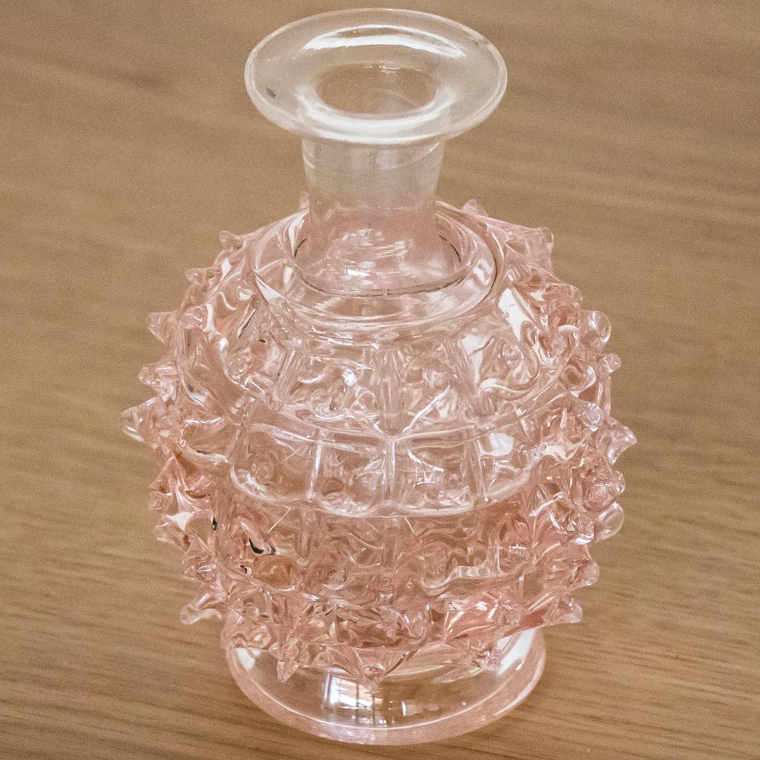 Italian Barovier Pink Glass Bud Vase