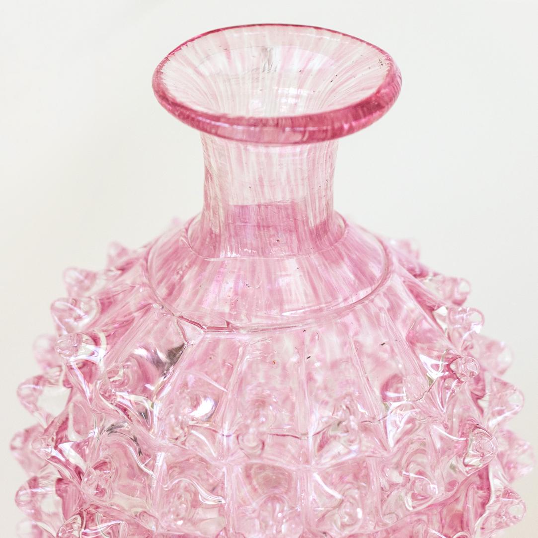 20th Century Barovier Pink Glass Bud Vase