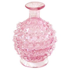 Vase à bourgeons en verre rose Barovier