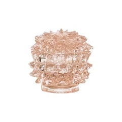 Barovier Pink Glass Jar with Lid