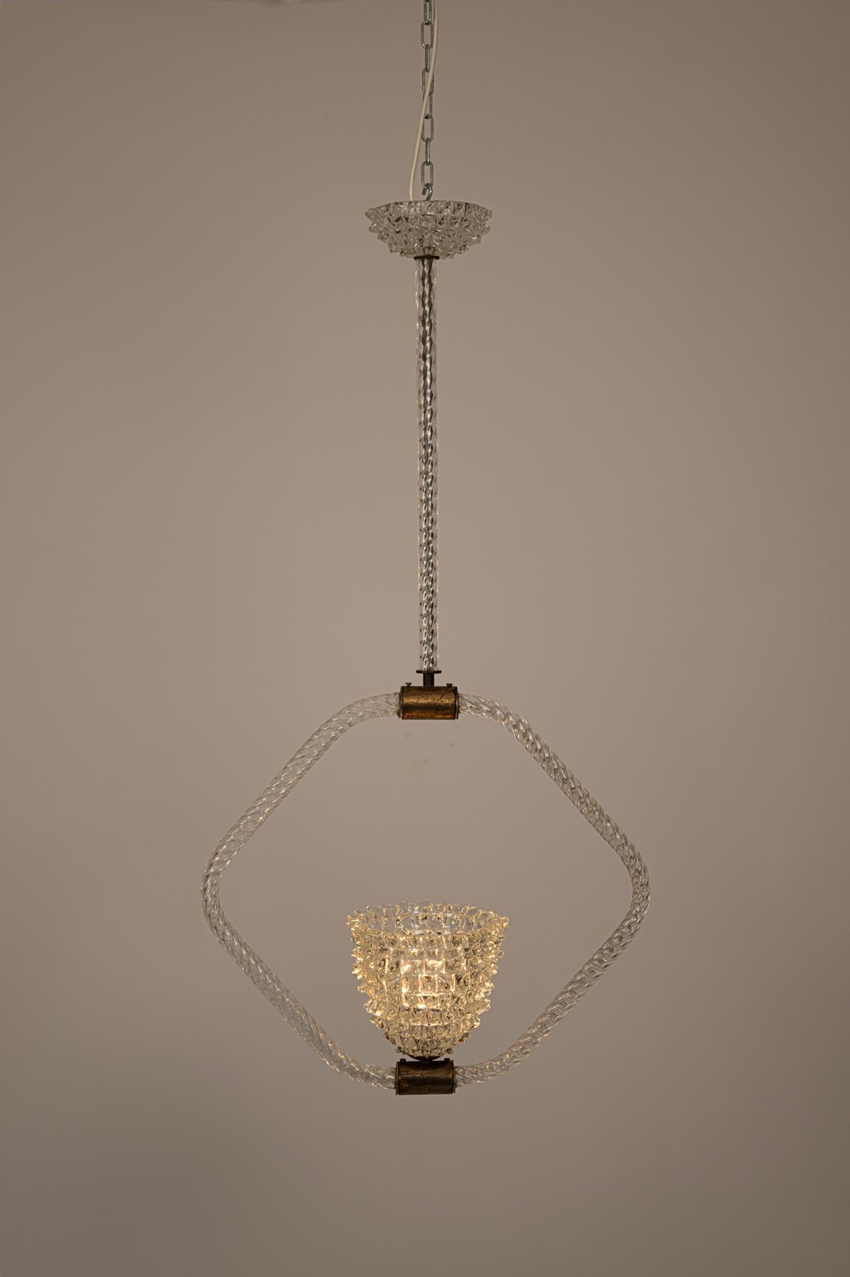 Italian Barovier Rostrato chandelier For Sale