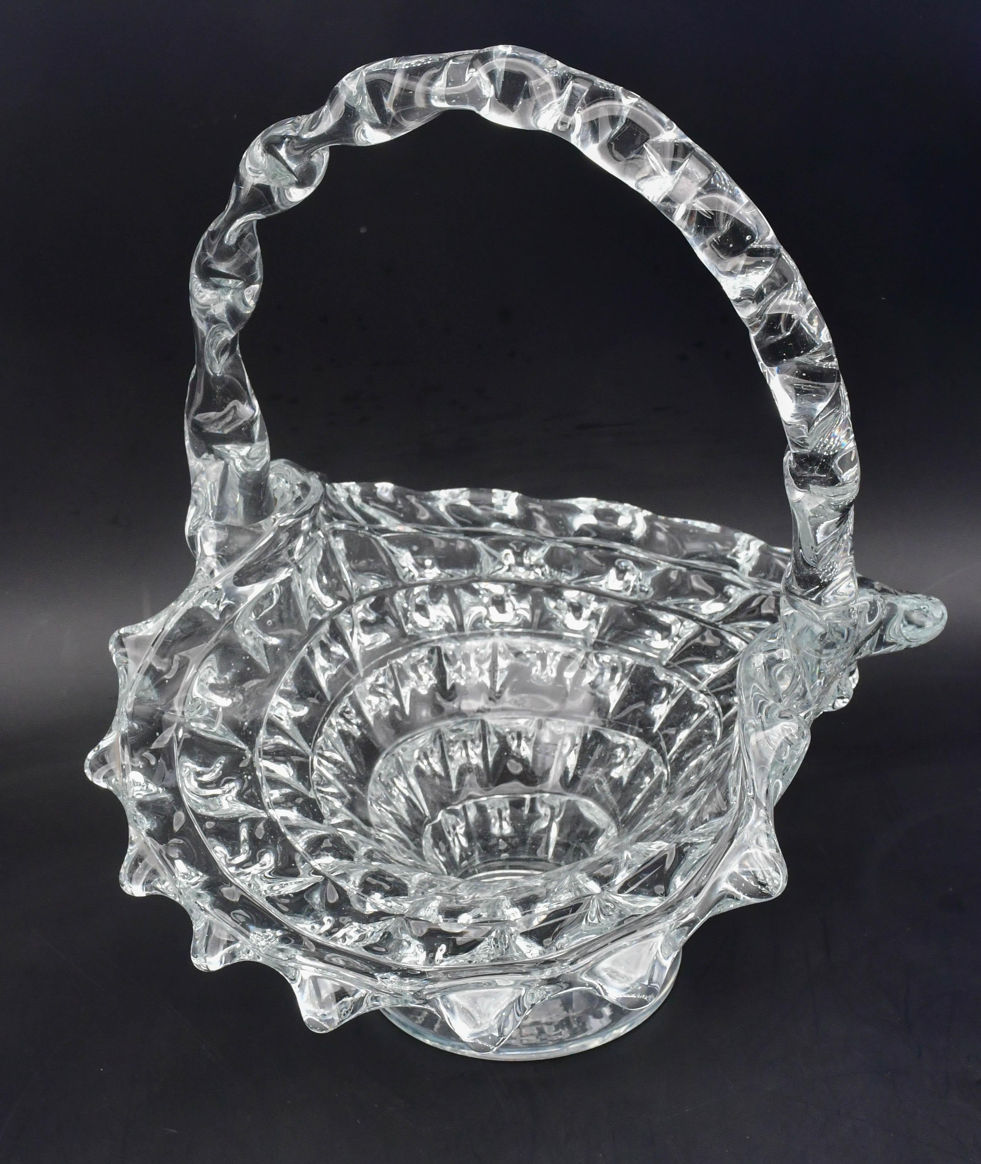 Vaso da centrotavola in vetro di Murano Barovier Rostrato, anni '40 In condizioni buone in vendita a Roma, IT