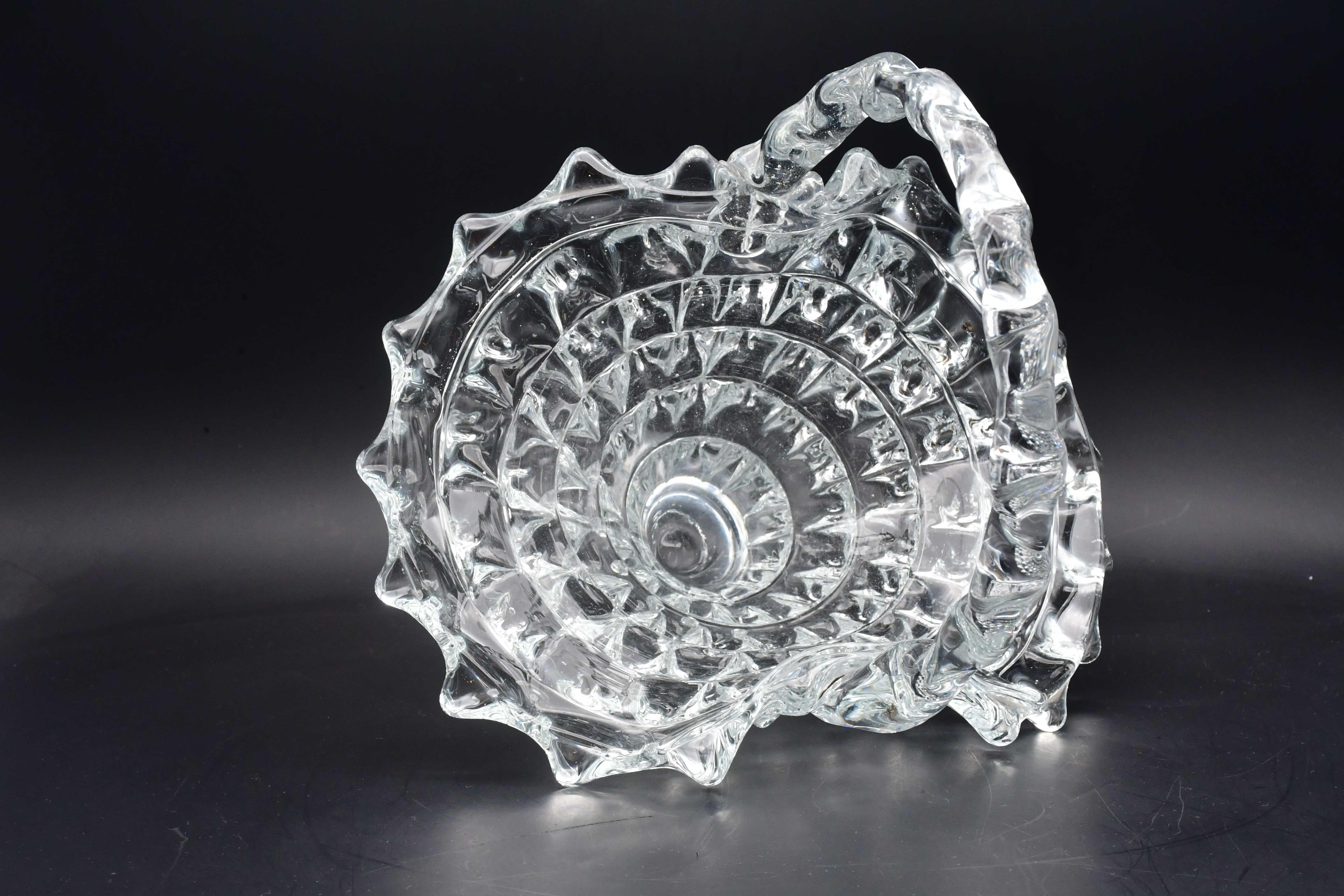Metà XX secolo Vaso da centrotavola in vetro di Murano Barovier Rostrato, anni '40 in vendita
