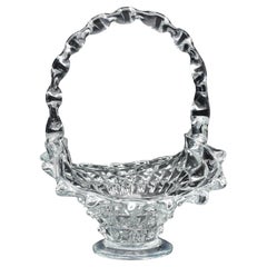 Vase centre de table en verre italien de Murano, années 1940