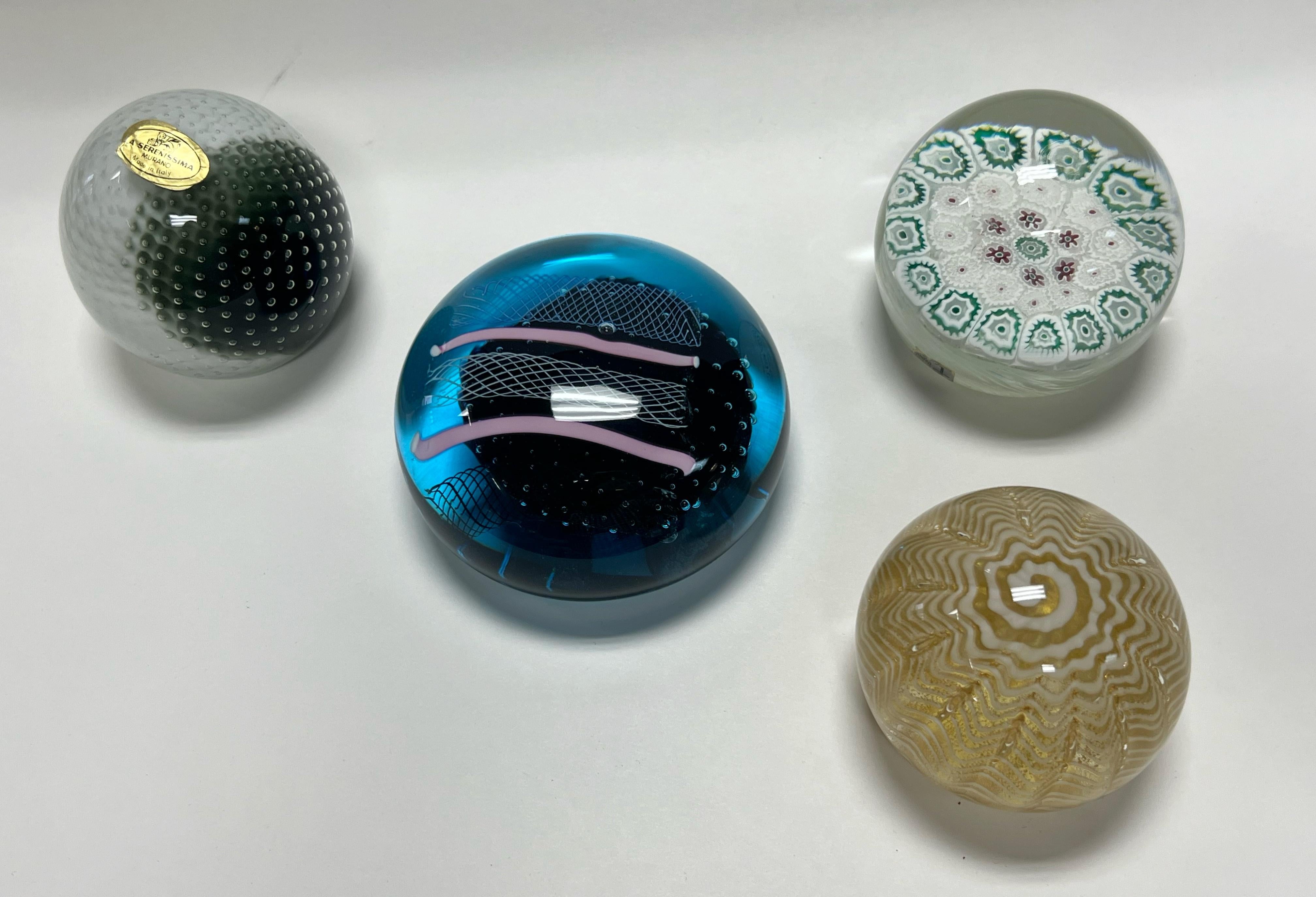 Italiano Barovier, Seguso Collezione istantanea di fermacarte in vetro artistico di Murano in vendita