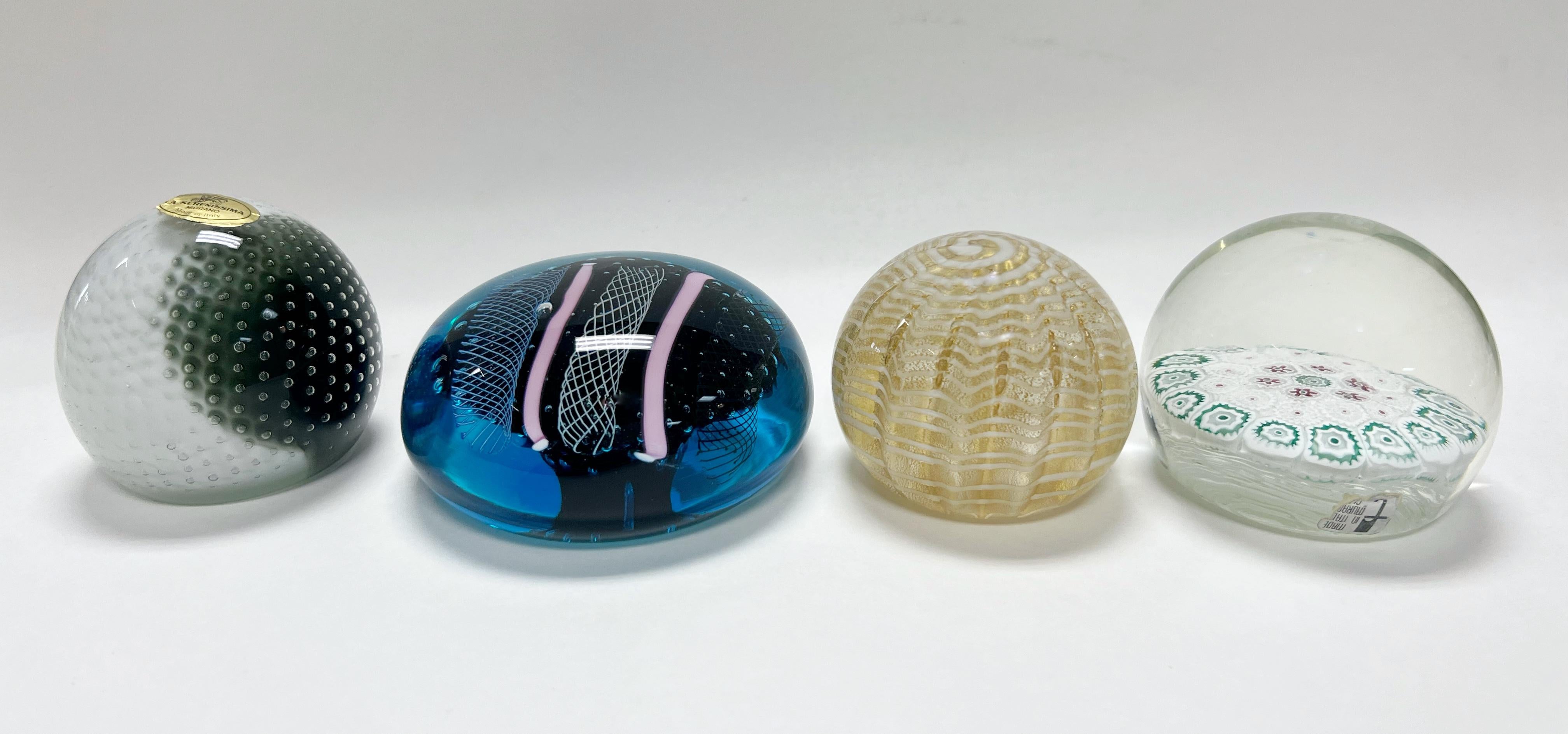 Metà XX secolo Barovier, Seguso Collezione istantanea di fermacarte in vetro artistico di Murano in vendita