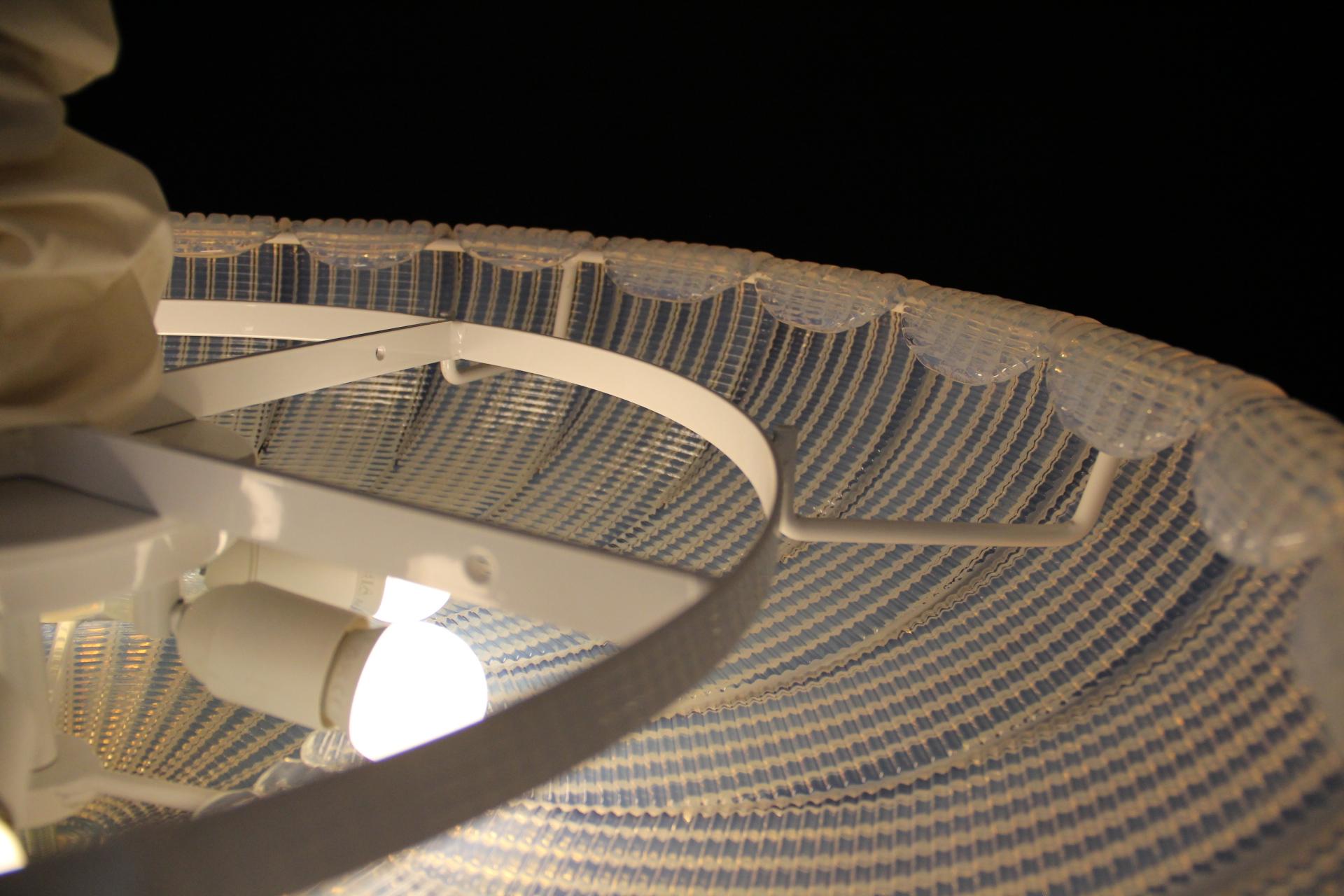 Lampadario ad incasso in vetro di Murano con texture iridescente in stile Barovier in vendita 5