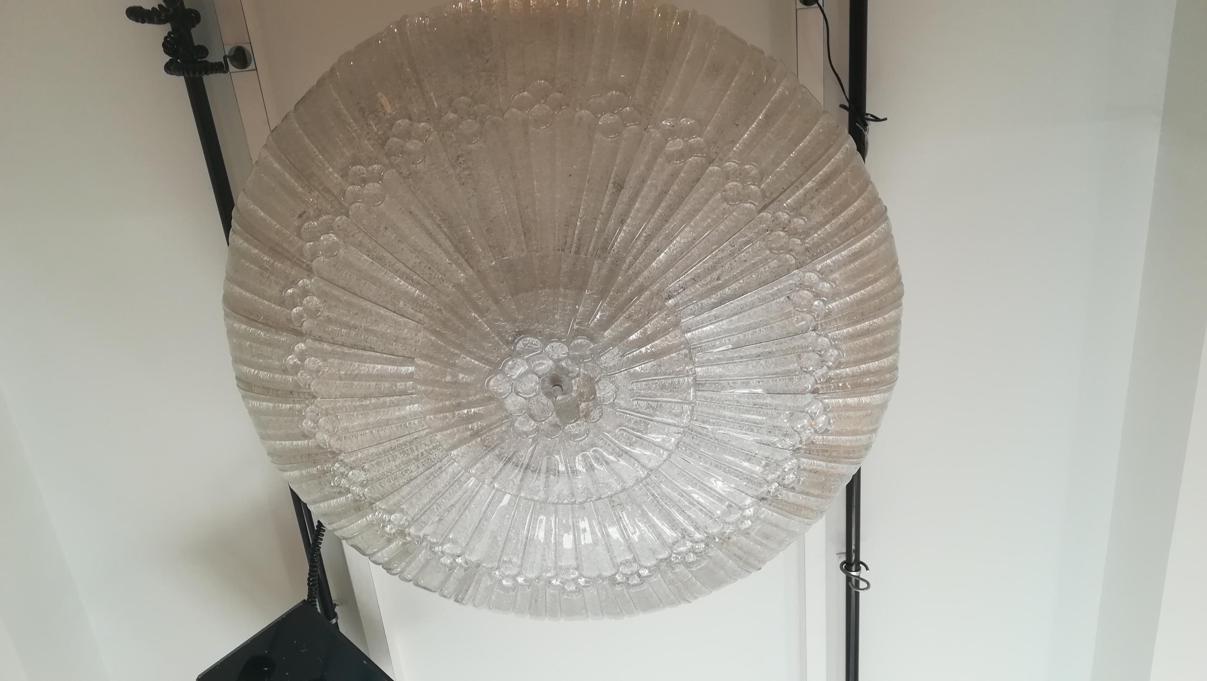 Plafonnier en verre de Murano de style Barovier en vente 1