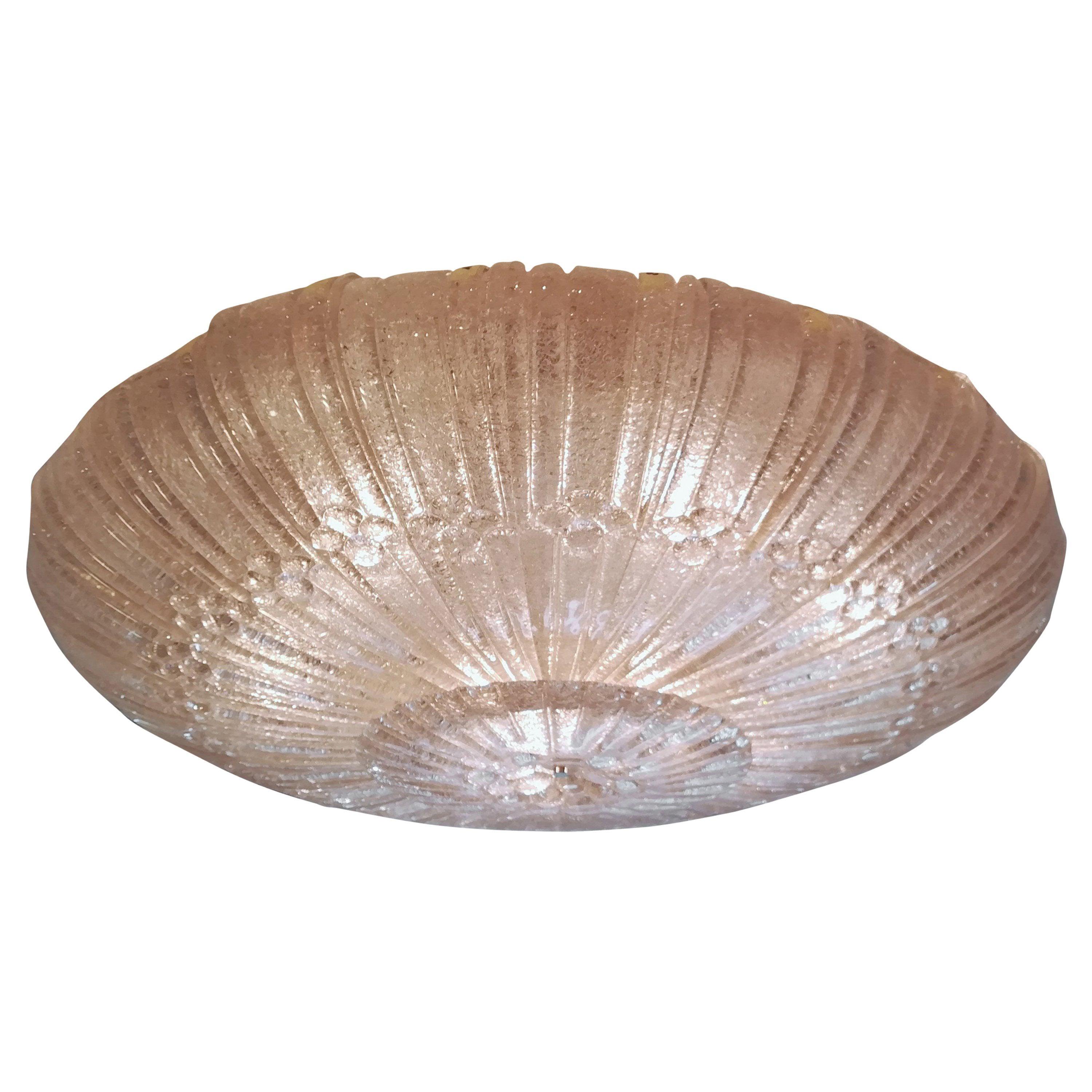 Plafonnier en verre de Murano de style Barovier en vente