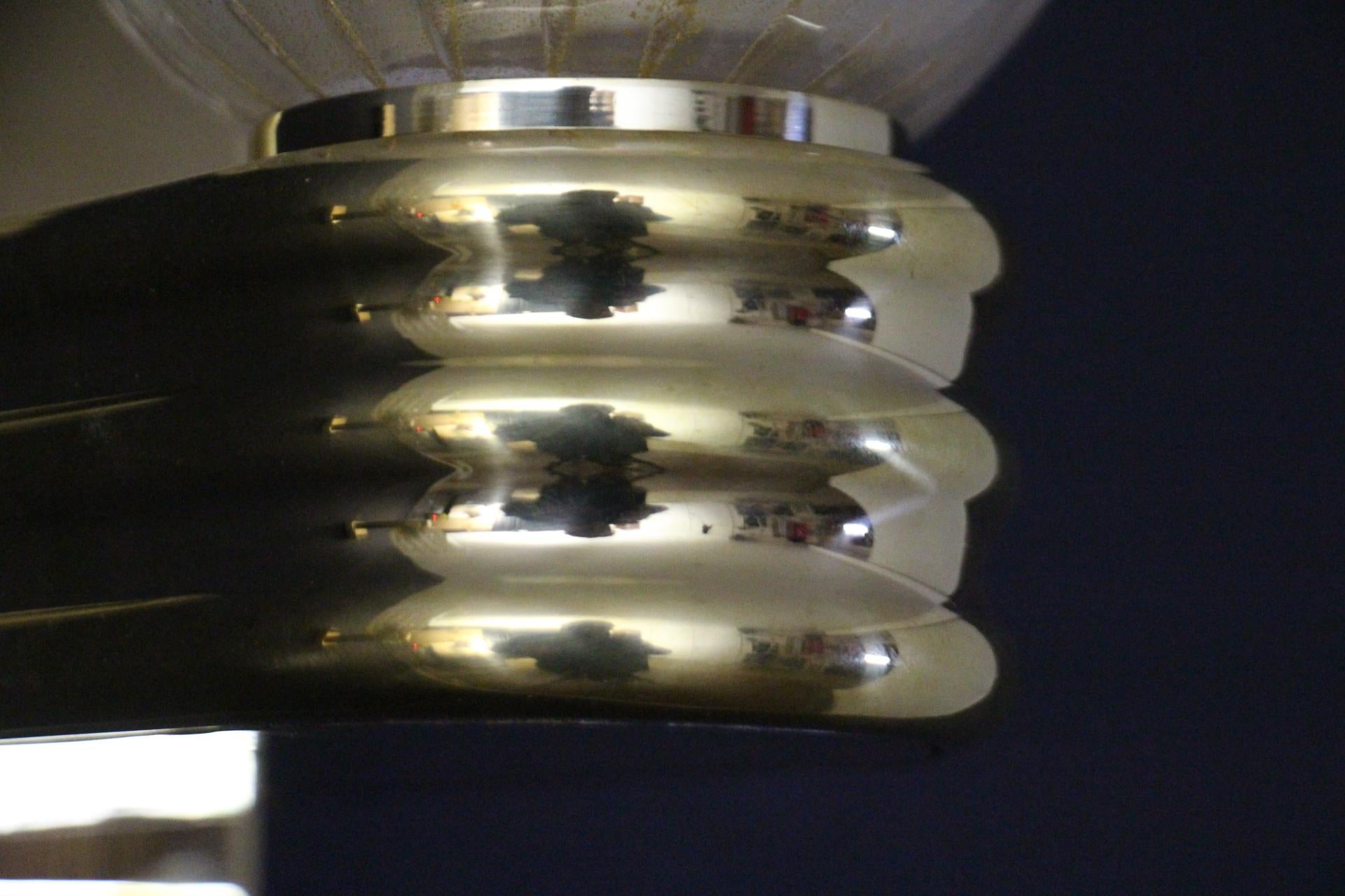 Brass Barovier Style Murano Pulegoso Gold Glass Sconces , Golden Flakes Wall Lights For Sale