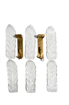 Barovier & Toso Acanthus Sconces, Pair