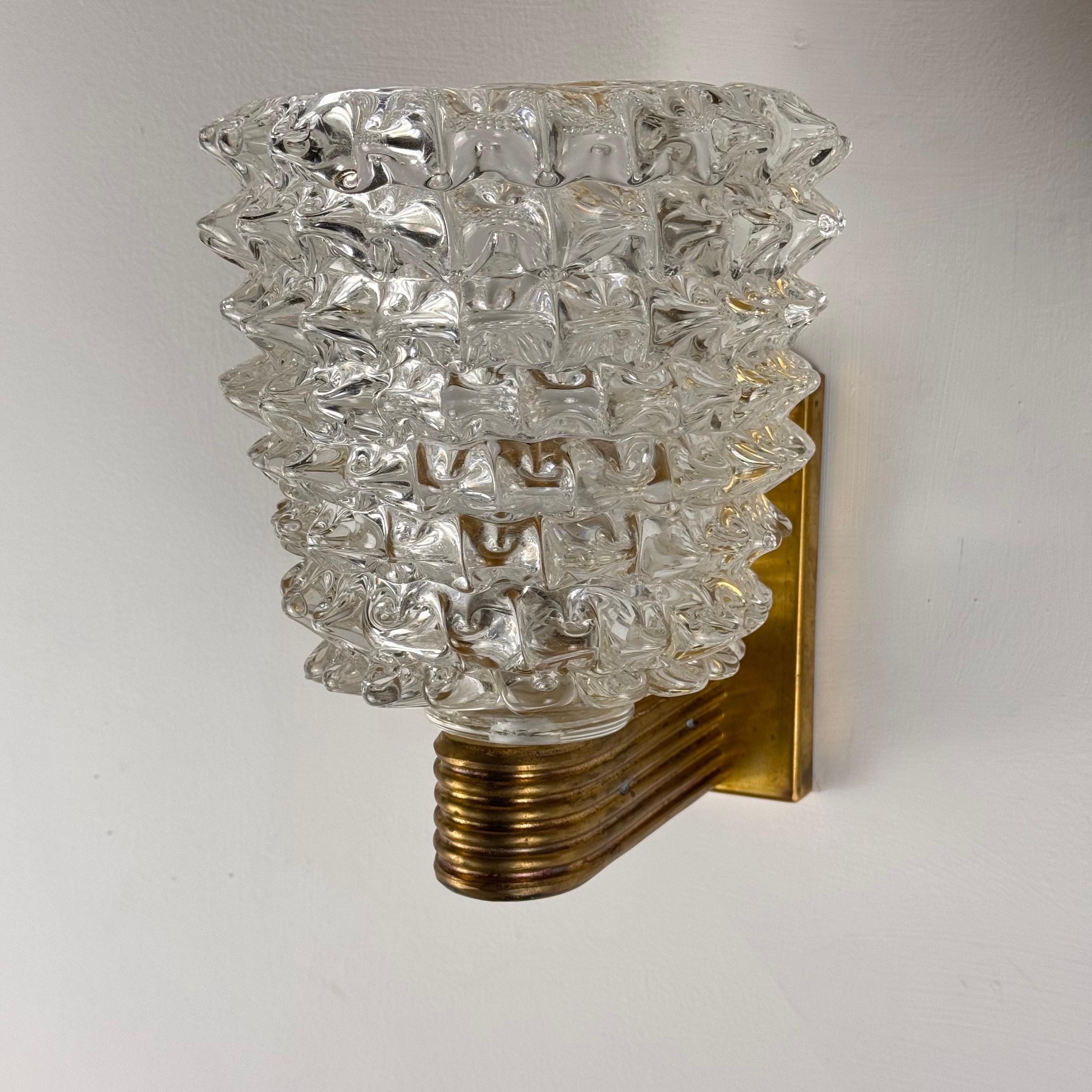 Barovier&Toso, appliques en verre de Murano 
