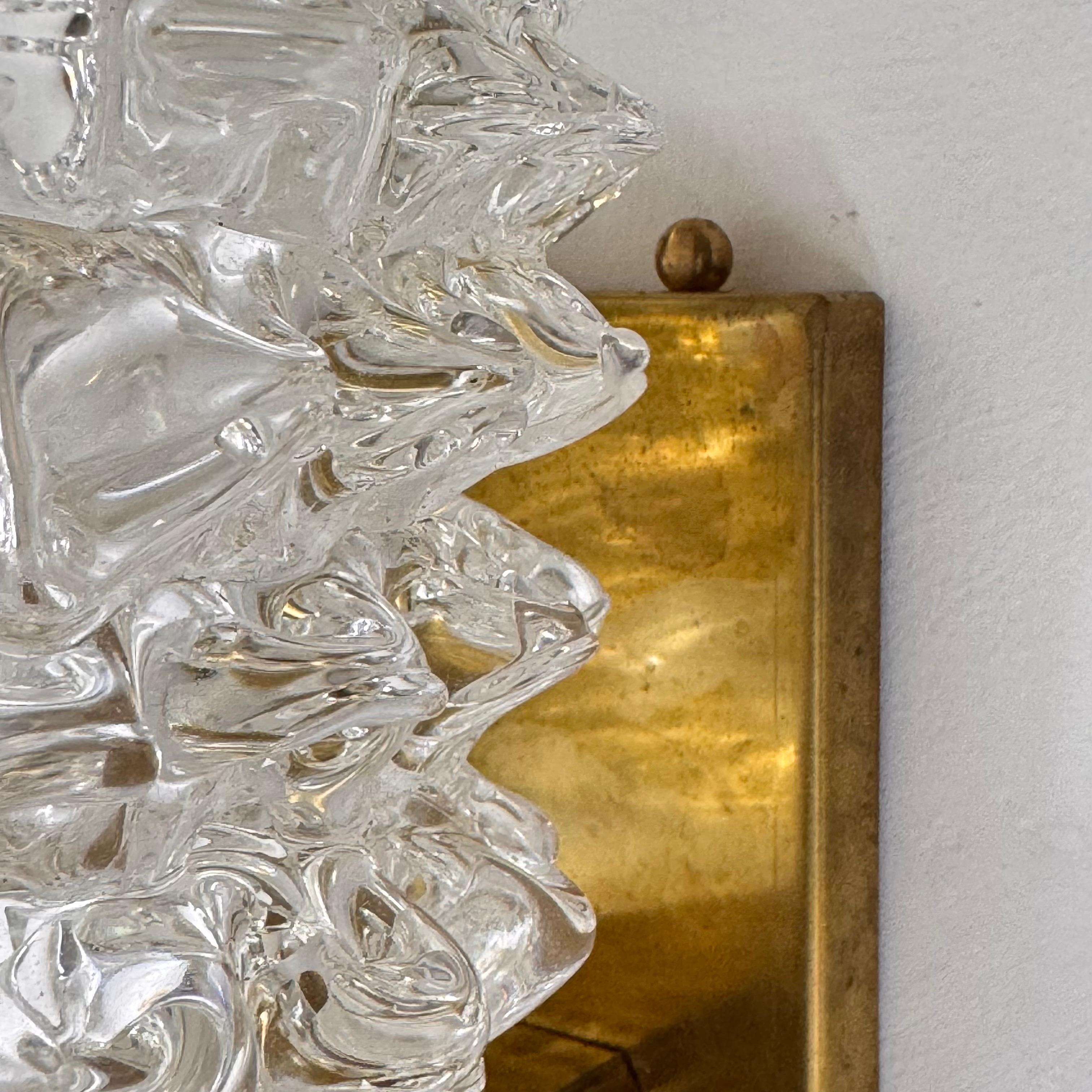 Milieu du XXe siècle Barovier&Toso, appliques en verre de Murano 