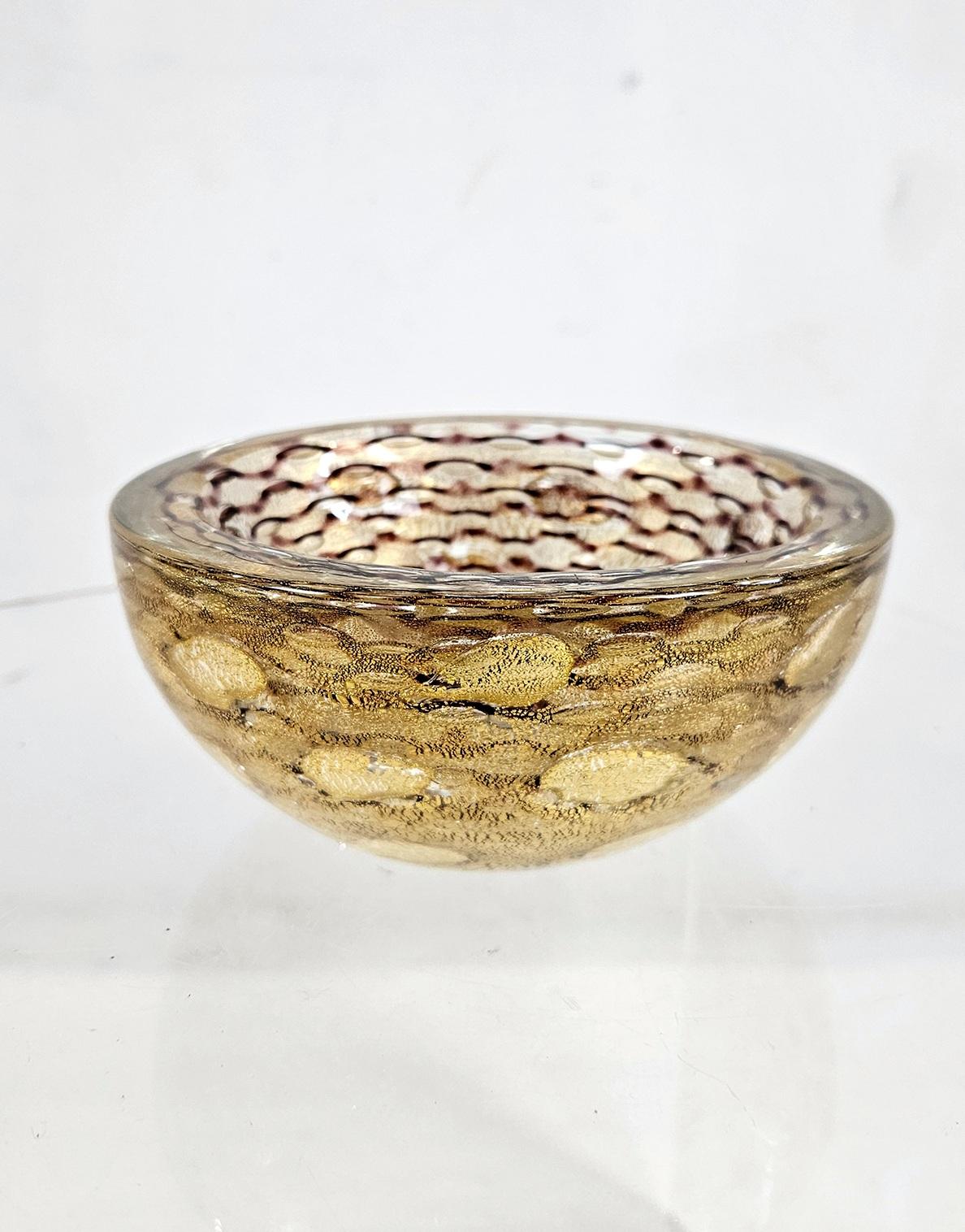Art déco Barovier&Toso Bol en verre Art Deco Murano Italie en vente