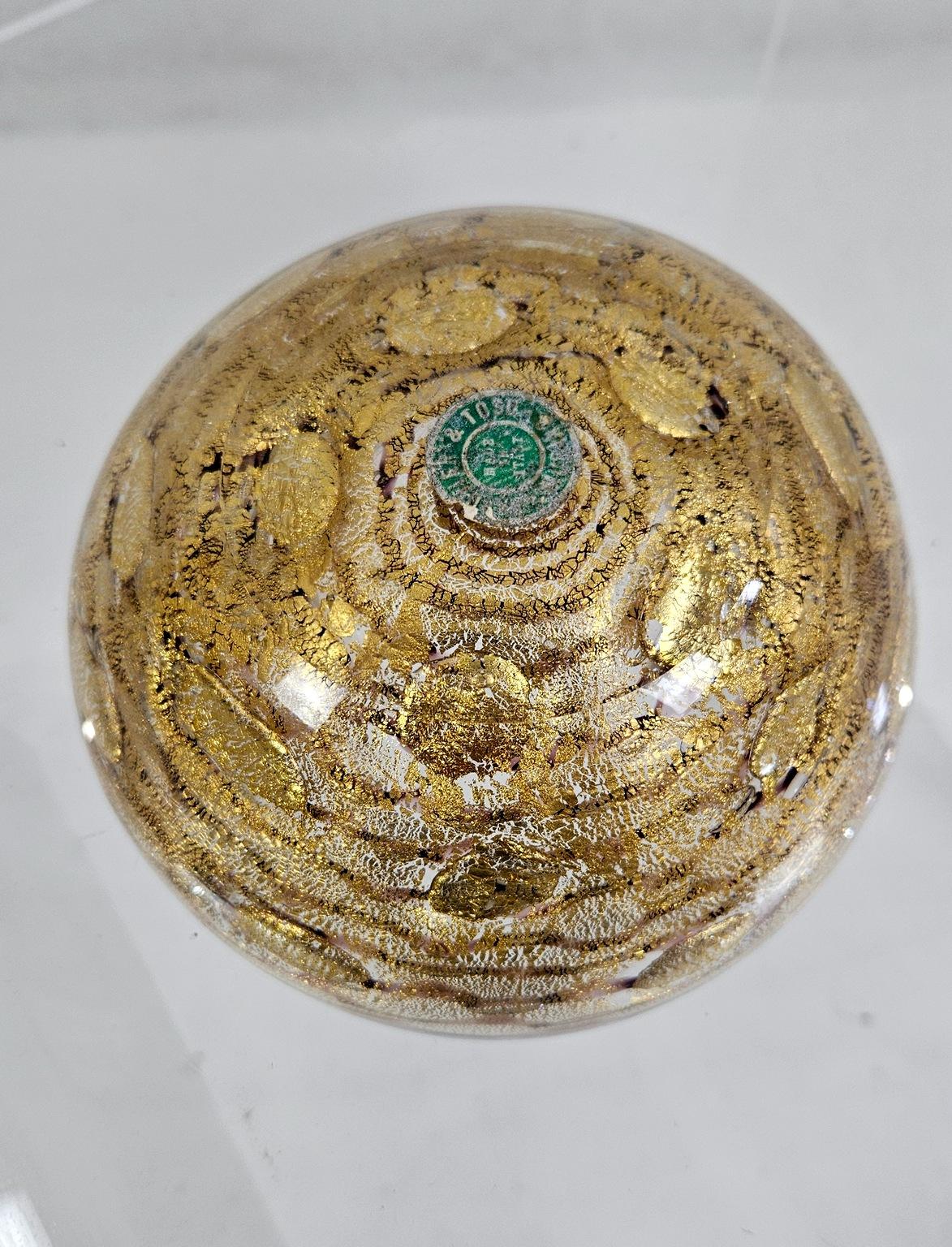 20ième siècle Barovier&Toso Bol en verre Art Deco Murano Italie en vente