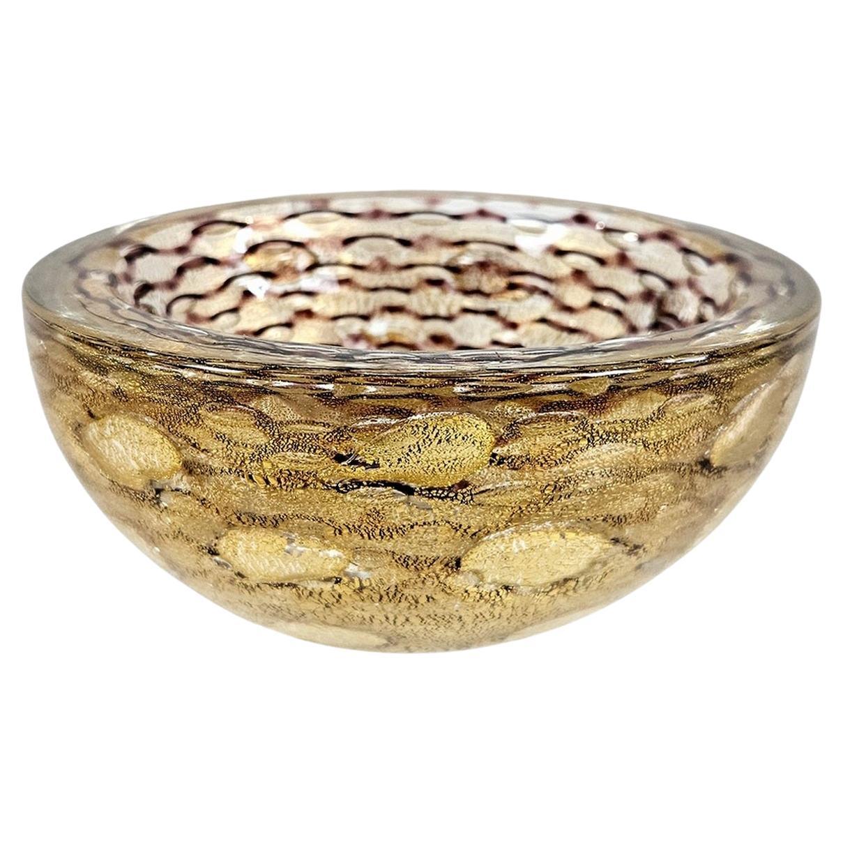 Barovier&Toso Bol en verre Art Deco Murano Italie en vente