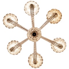 Barovier & Toso Art Deco Murano Glass Chandelier of Stunning Quality, 1940s