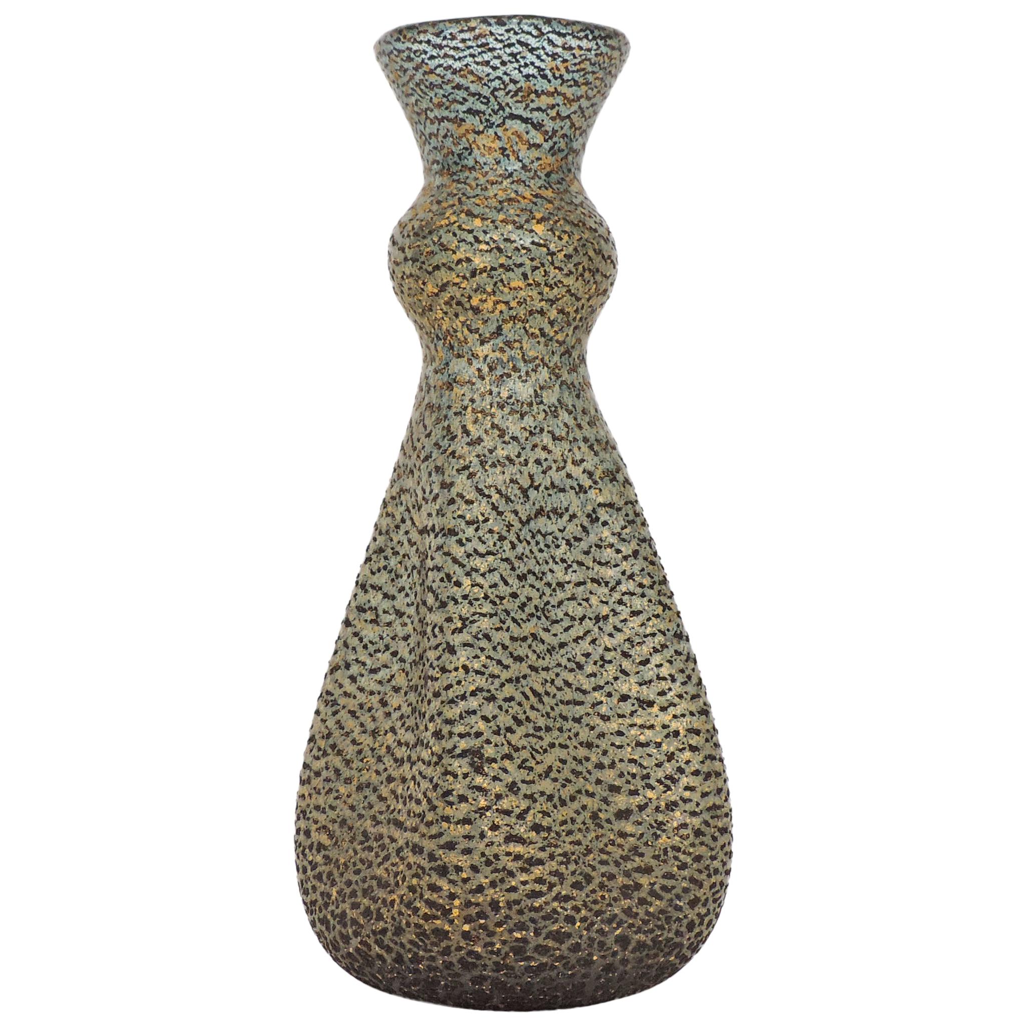 Barovier & Toso Barbarico Murano Glass Vase, Italy 1950s