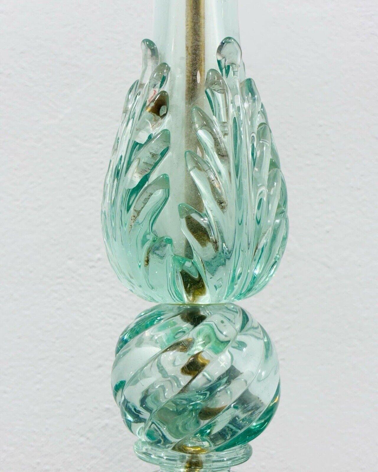 Barovier & Toso big glass table lamp in Murano very rare For Sale 2
